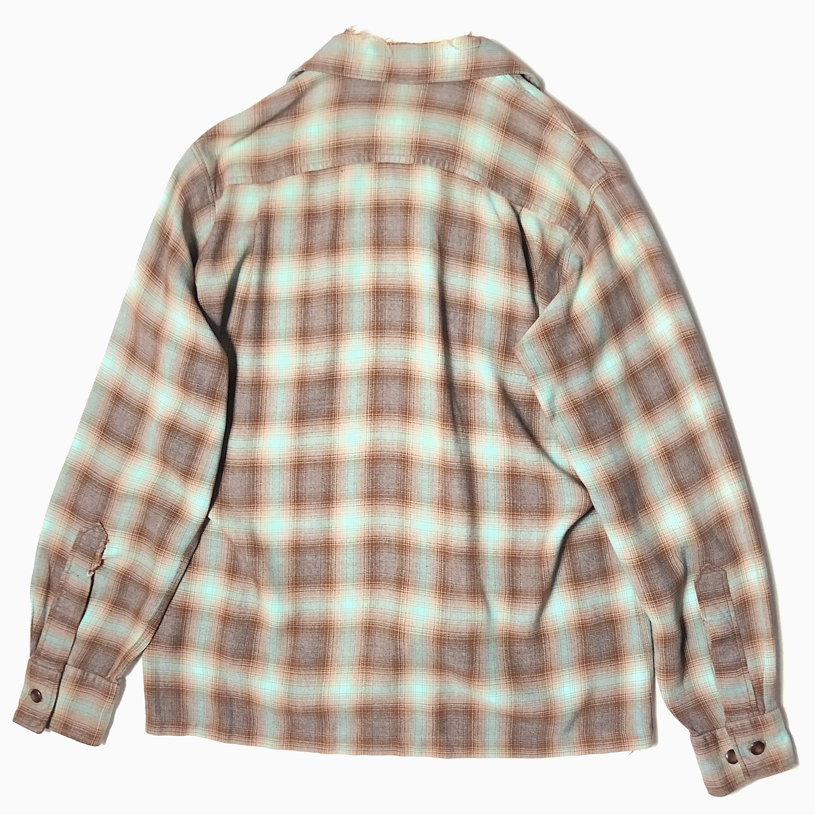 Vintage 60's Ombre Check Rayon Shirt の画像 2