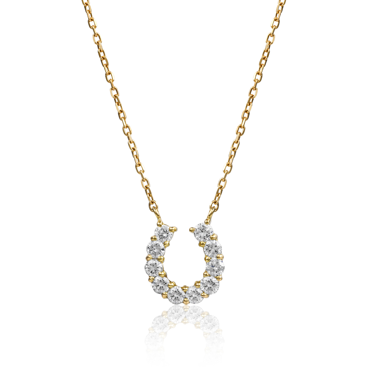 【S35】0.20ct 馬蹄ダイヤモンドネックレス【SIN-12627】