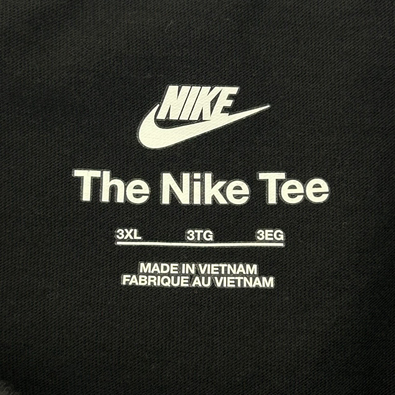 NIKE Minimal Swoosh Logo T-Shirt Black 3XL の画像 3