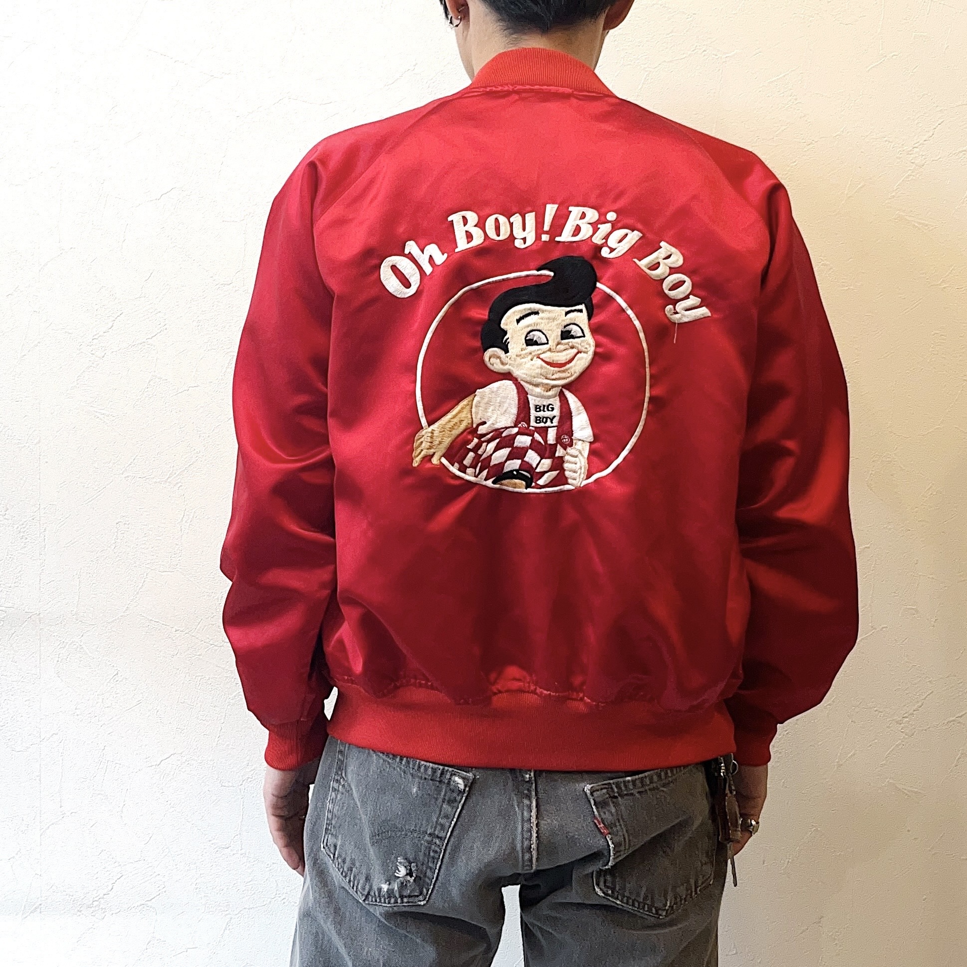 Vintage 70〜80's "Oh Boy! Big Boy" Satin Jacket の画像 3