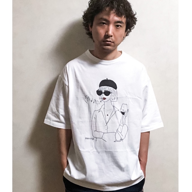 イラストレーターmakiko Design Fashion Girl デザイン ビックシルエットtシャツ シャツ Attaboy