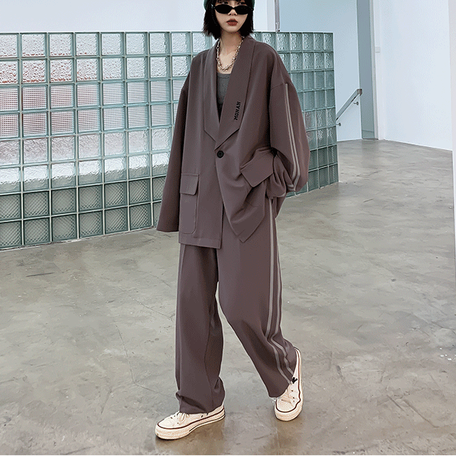 純正オンラインストア 3色 セットアップ ジャケット パンツ レディース 春 秋 ブラック 黒 カーキ パープルグレー 大阪直販 Ssl Daikyogo Or Jp