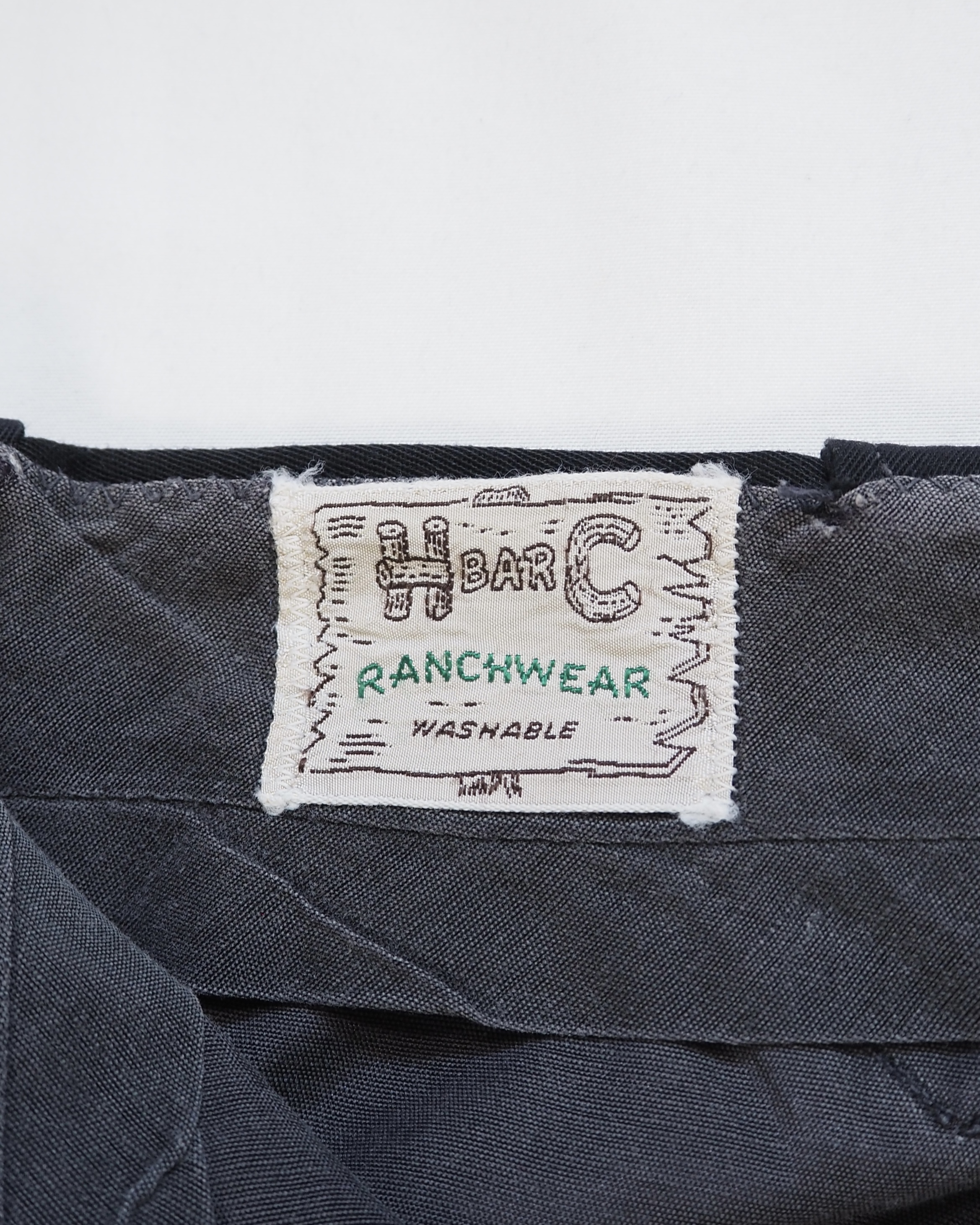 50’s H bar C レーヨンウエスタンスラックス ブラック の画像 11