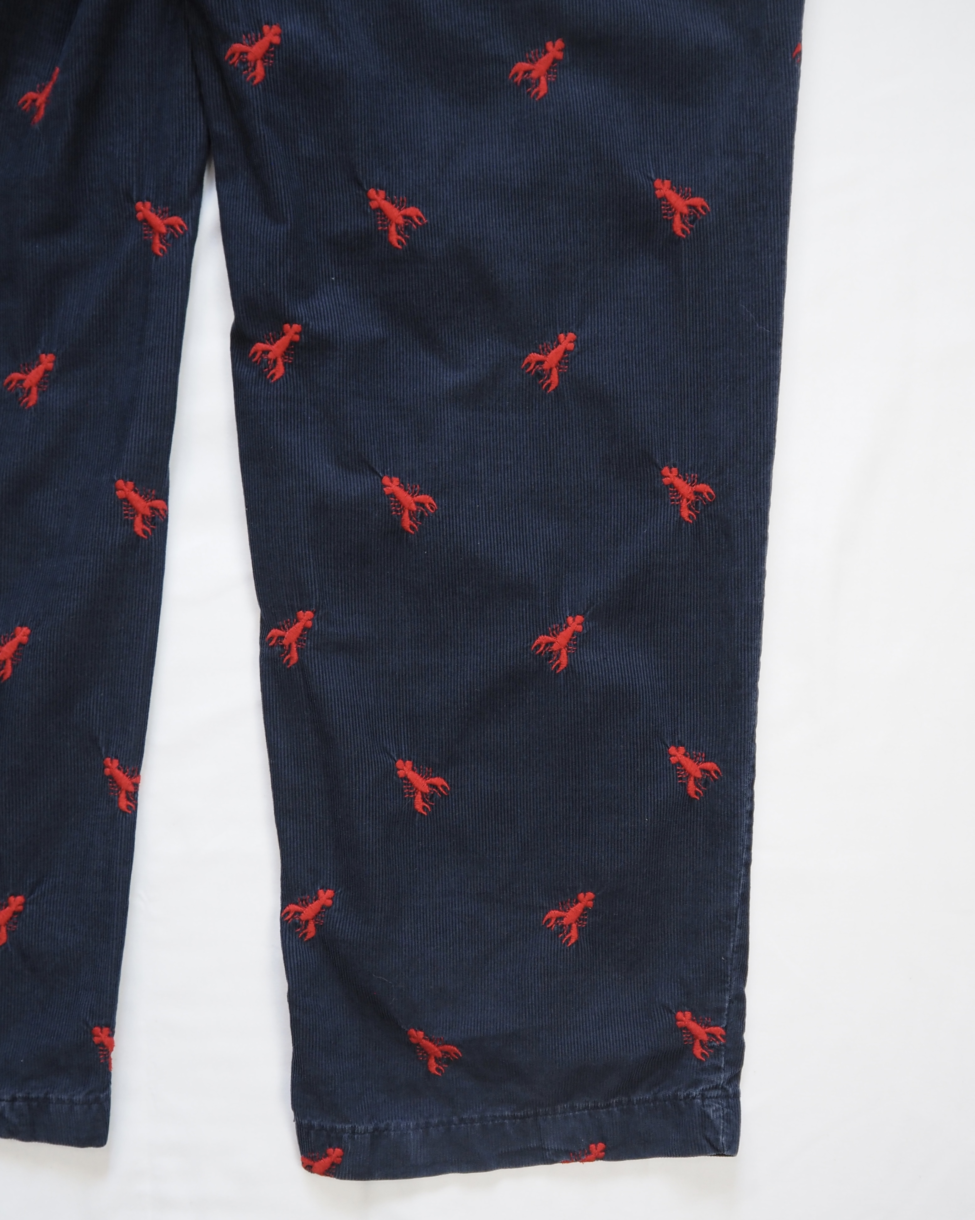 90’s Ralph Lauren コーデュロイパンツ 約33×30 総柄 ロブスター の画像 17