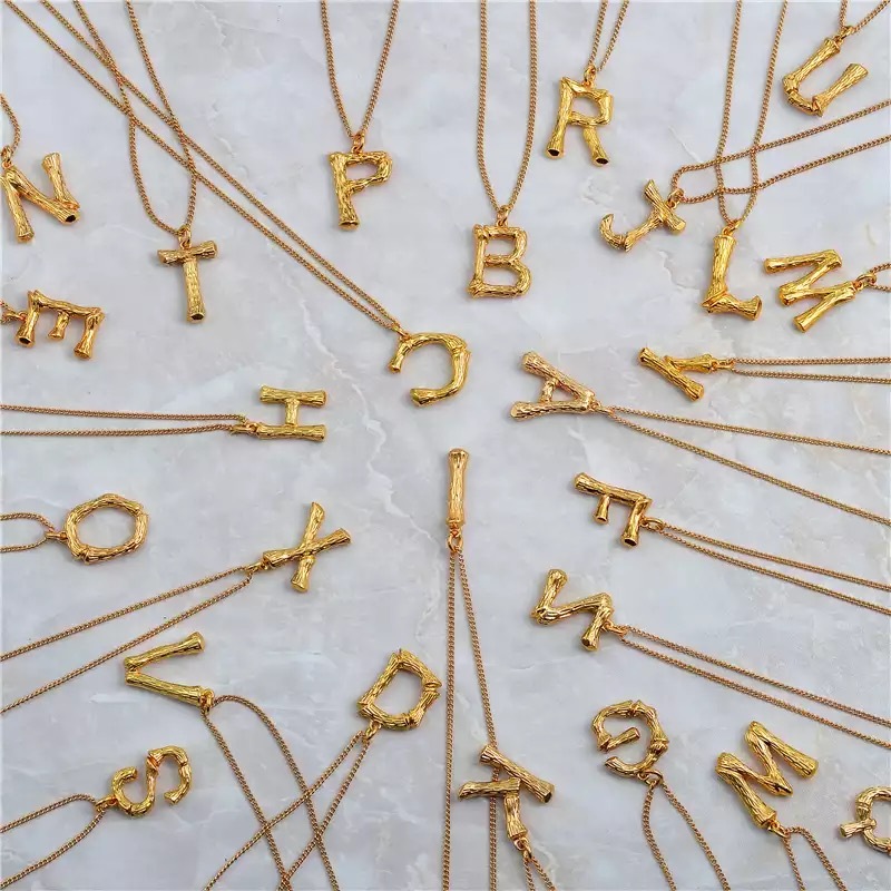 送料無料 予約商品 イニシャル ネックレス プチプラ 可愛い シンプル おしゃれ Selectshop Aya