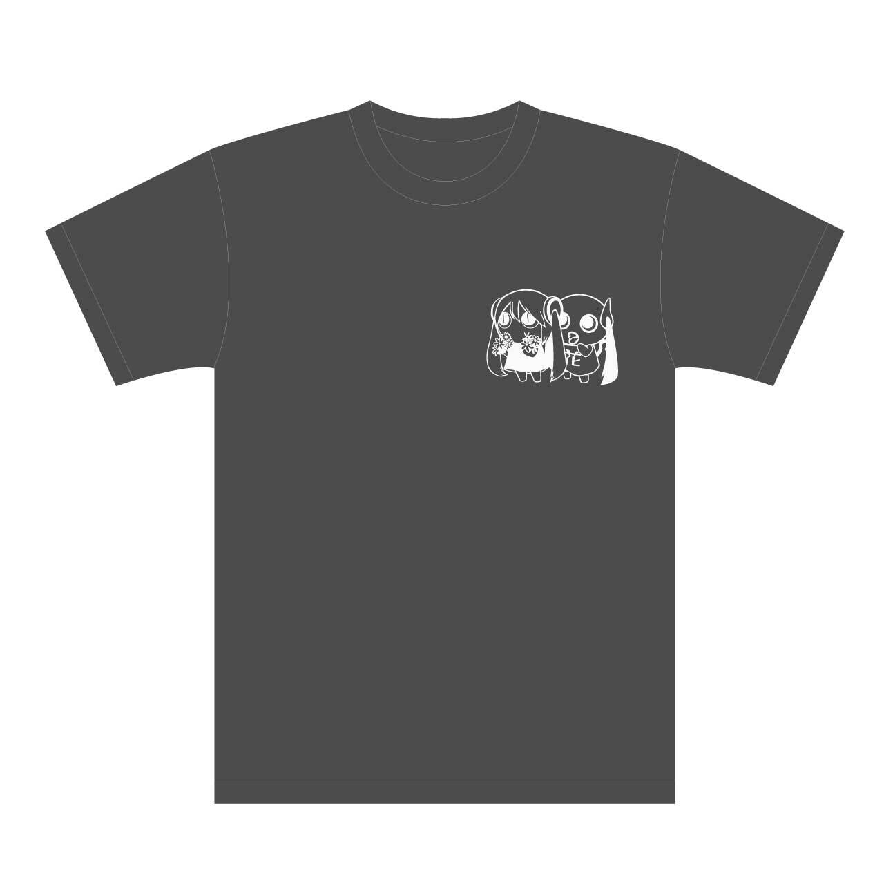 ピノキオピー 文明開花 Tシャツ(ダークグレー)+ステッカーセット - 画像1