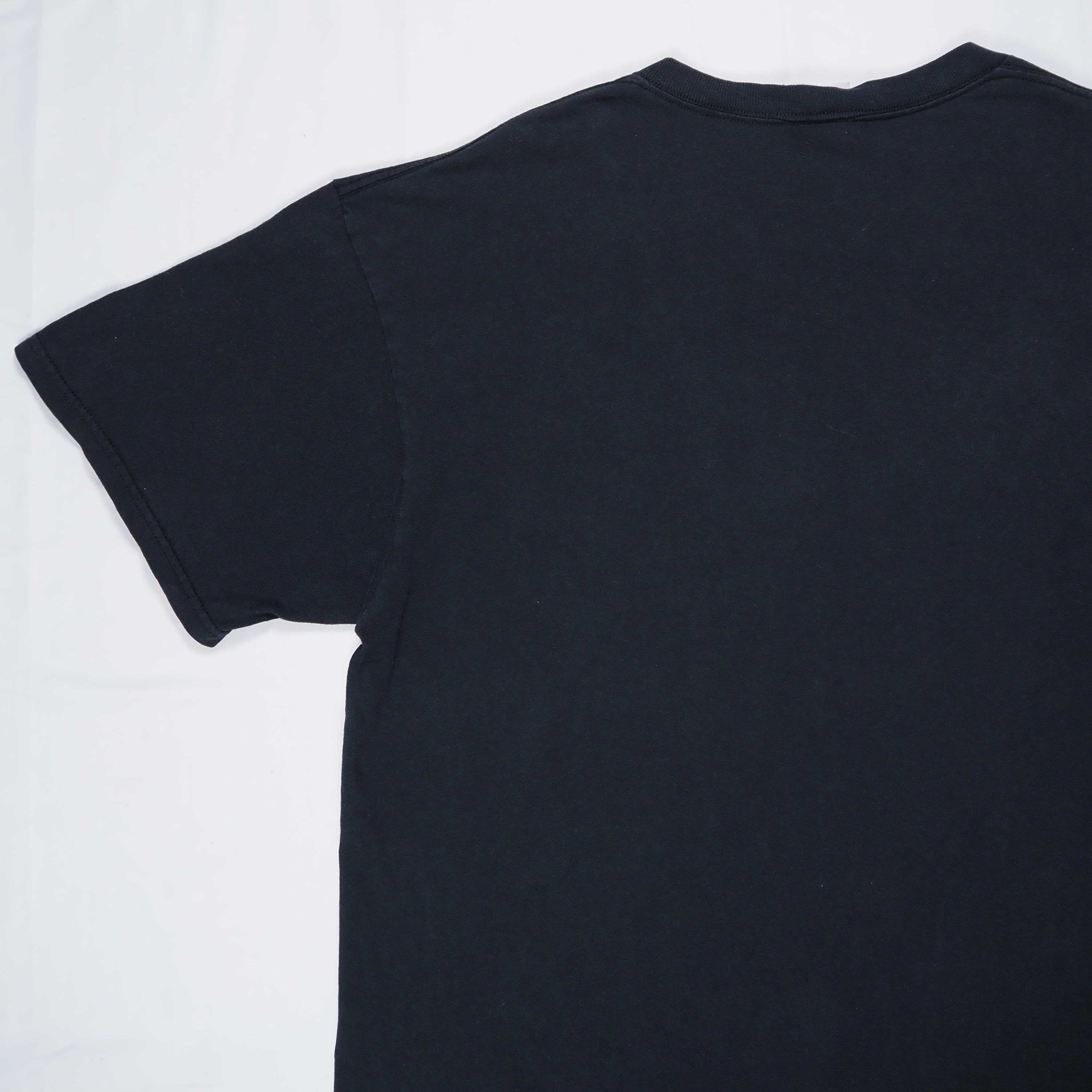 90’s-00’s NIKE フロッキープリントロゴTシャツ ネイビー Lサイズ の画像 11