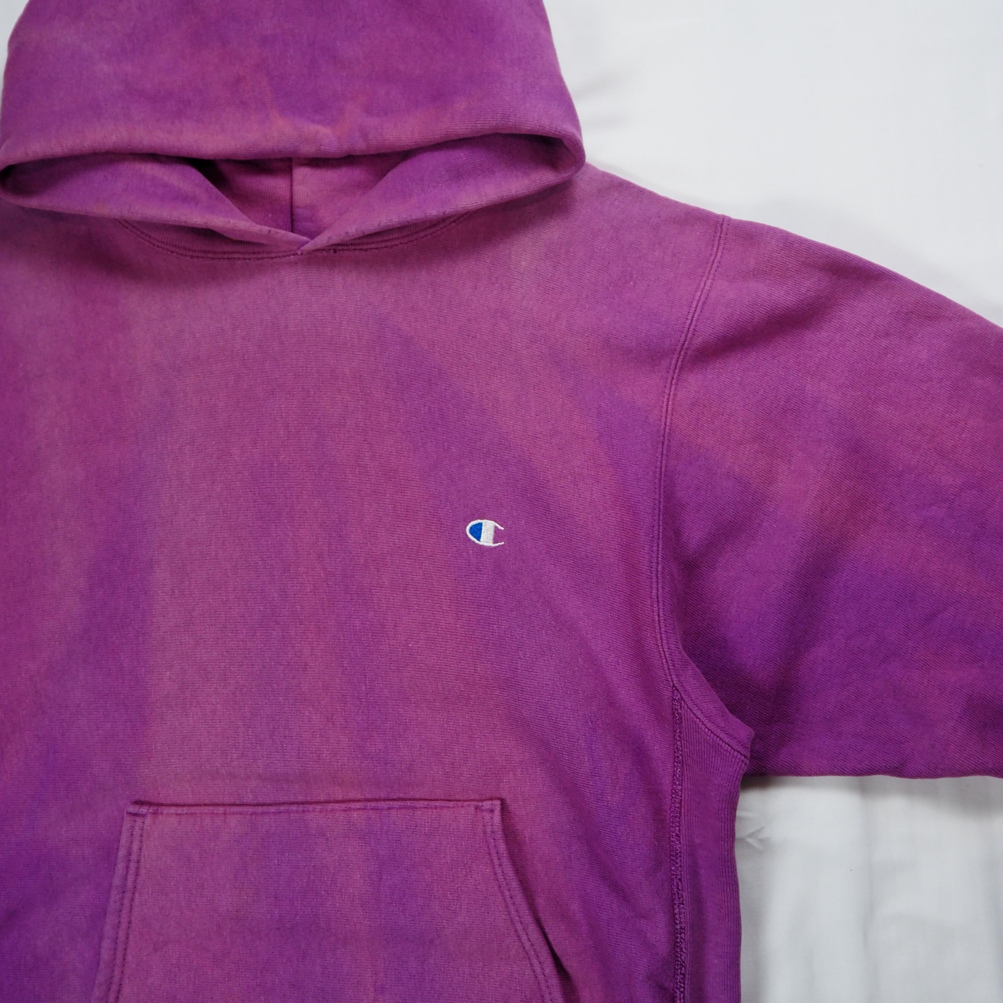 【9/23 20:00入荷】90's Champion リバースフーディ フェード パープル Mサイズ の画像 6