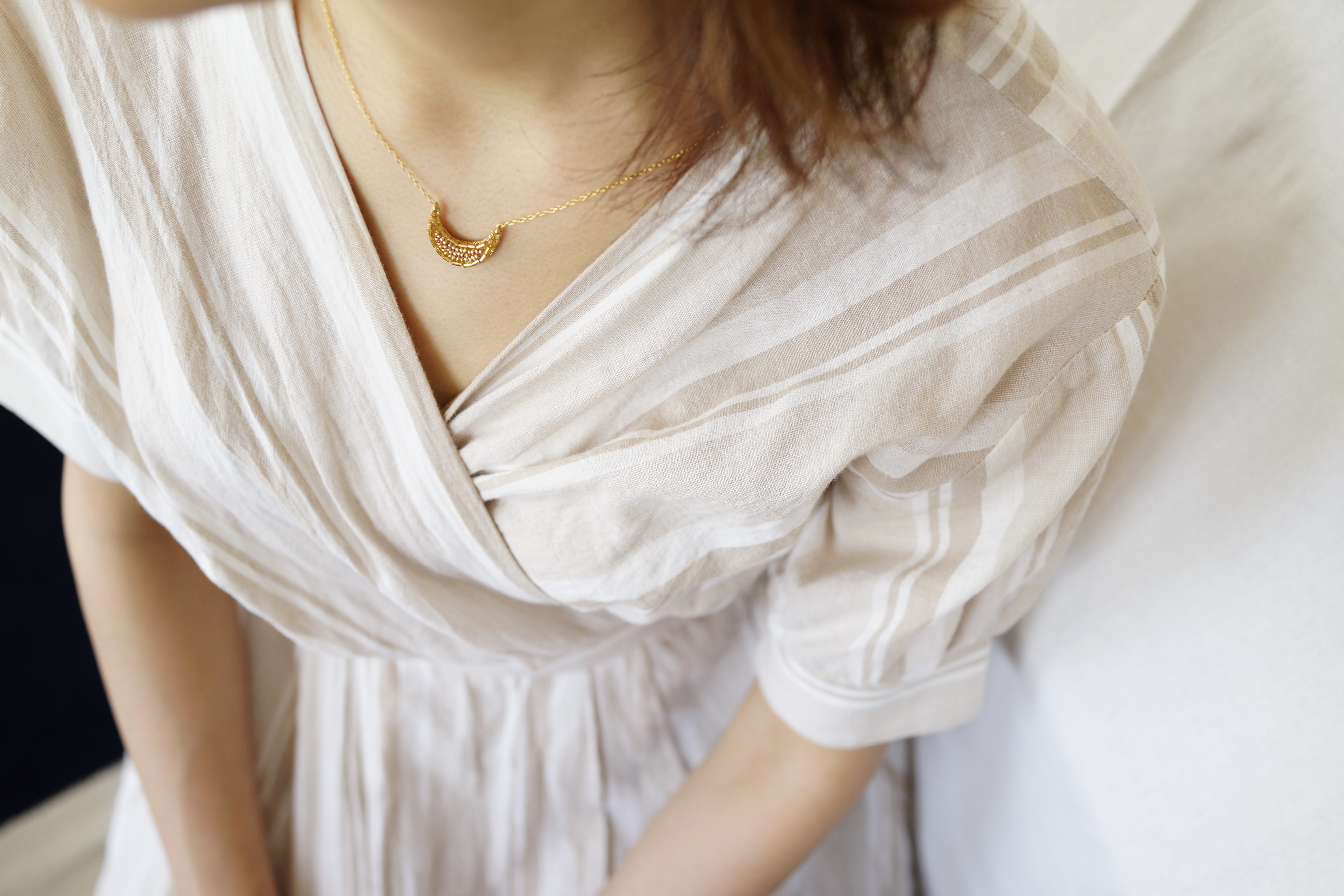 【刺繍ネックレス】Moon-mini/gold✴︎