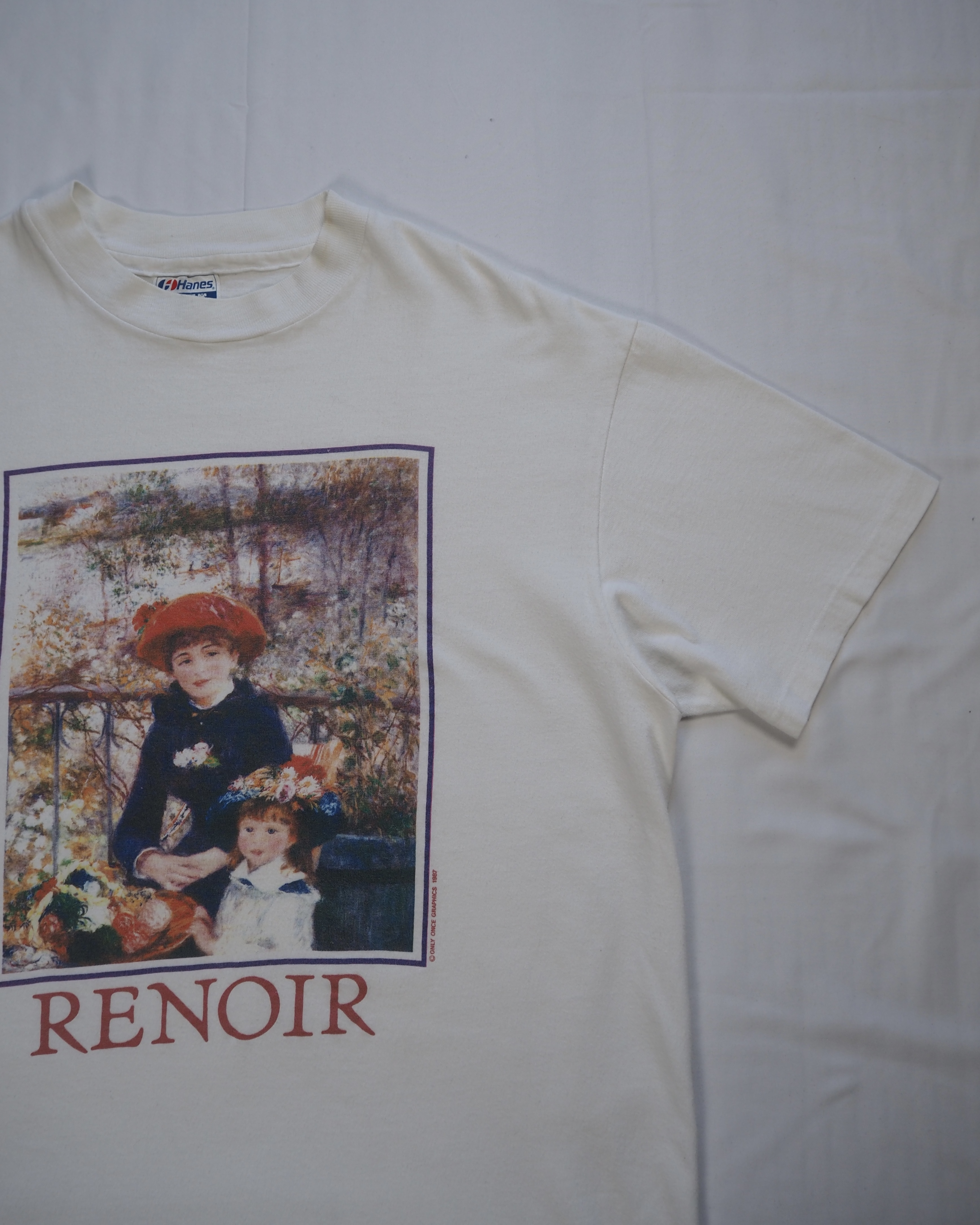 90’s Hanes アートTシャツ ルノワール 「2人の姉妹」 の画像 5