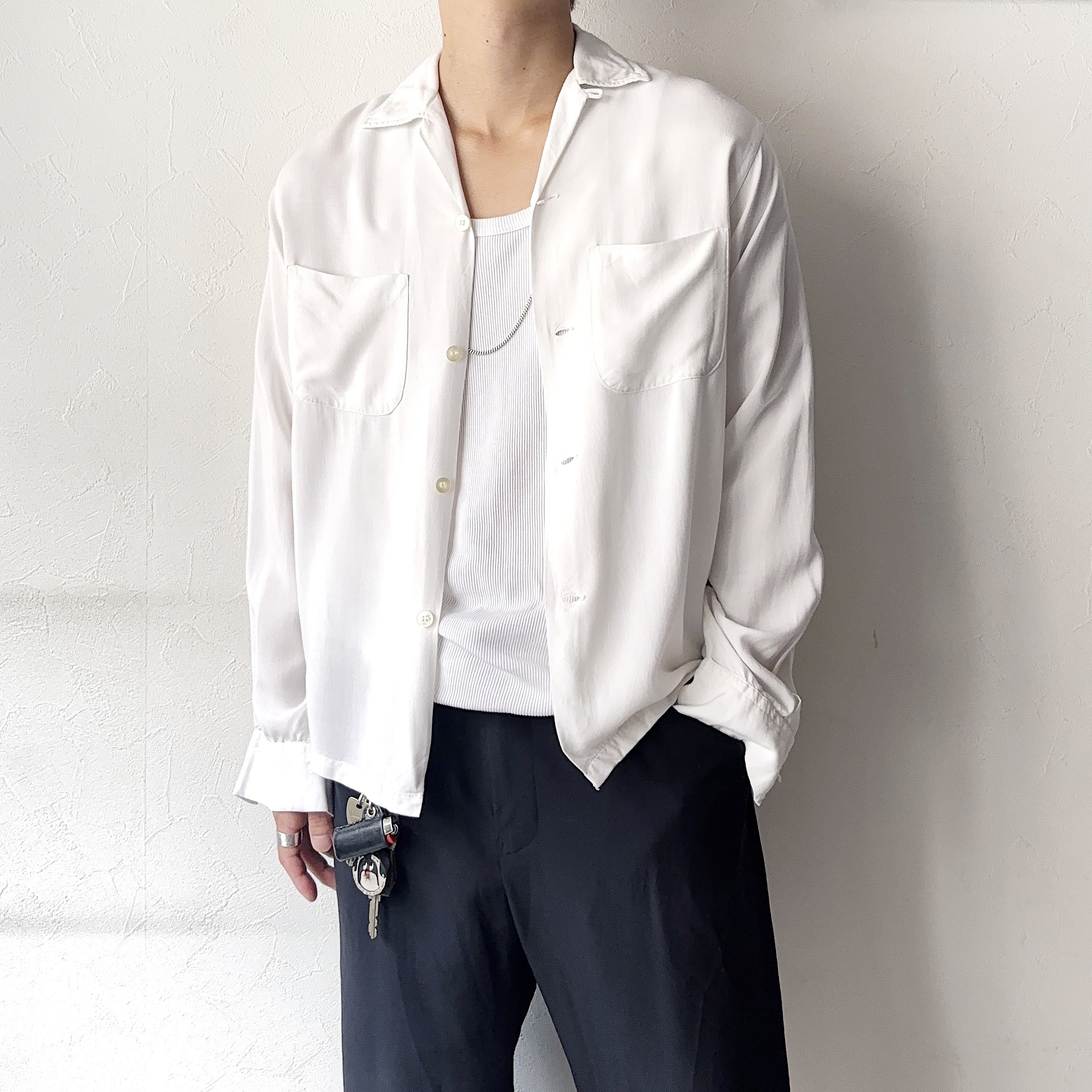 Vintage 50～60's【Horizon】Open Collar Rayon Shirt の画像 3