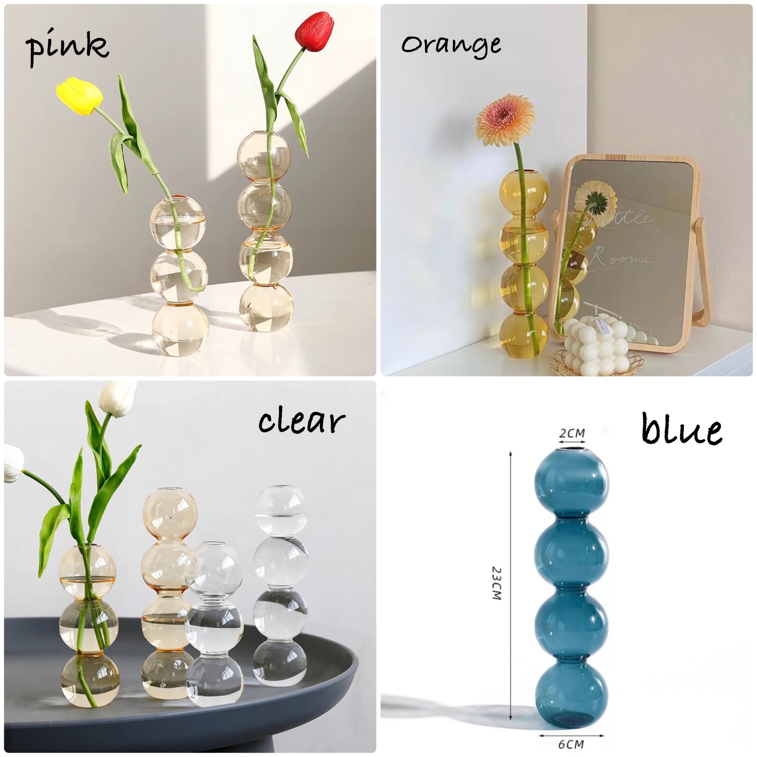 花瓶 インテリア 一輪差し ガラス おしゃれ Ayu Select