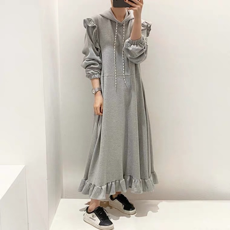 フリルスウェットワンピースpk0333 Pinkcloset