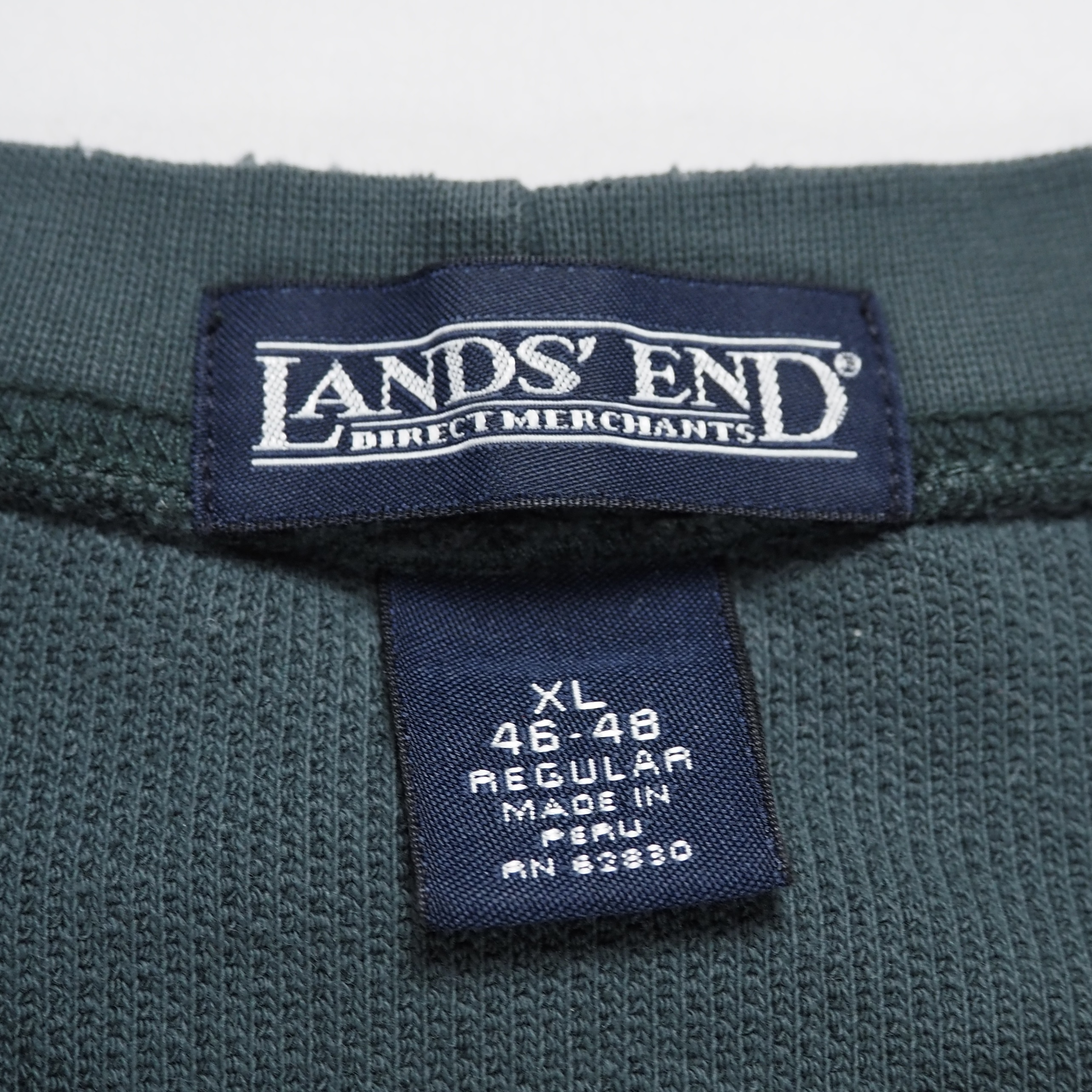 90’s Land’s End 鹿子スウェット XL グリーン の画像 8
