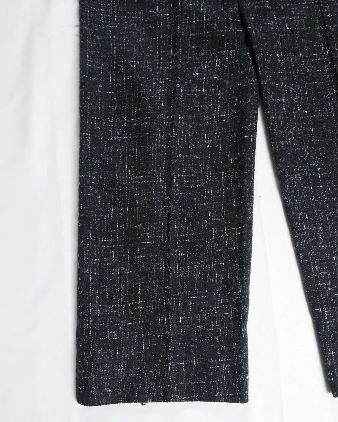 80’s Wool Slacks カスリ柄 ブラック×ホワイト の画像 15