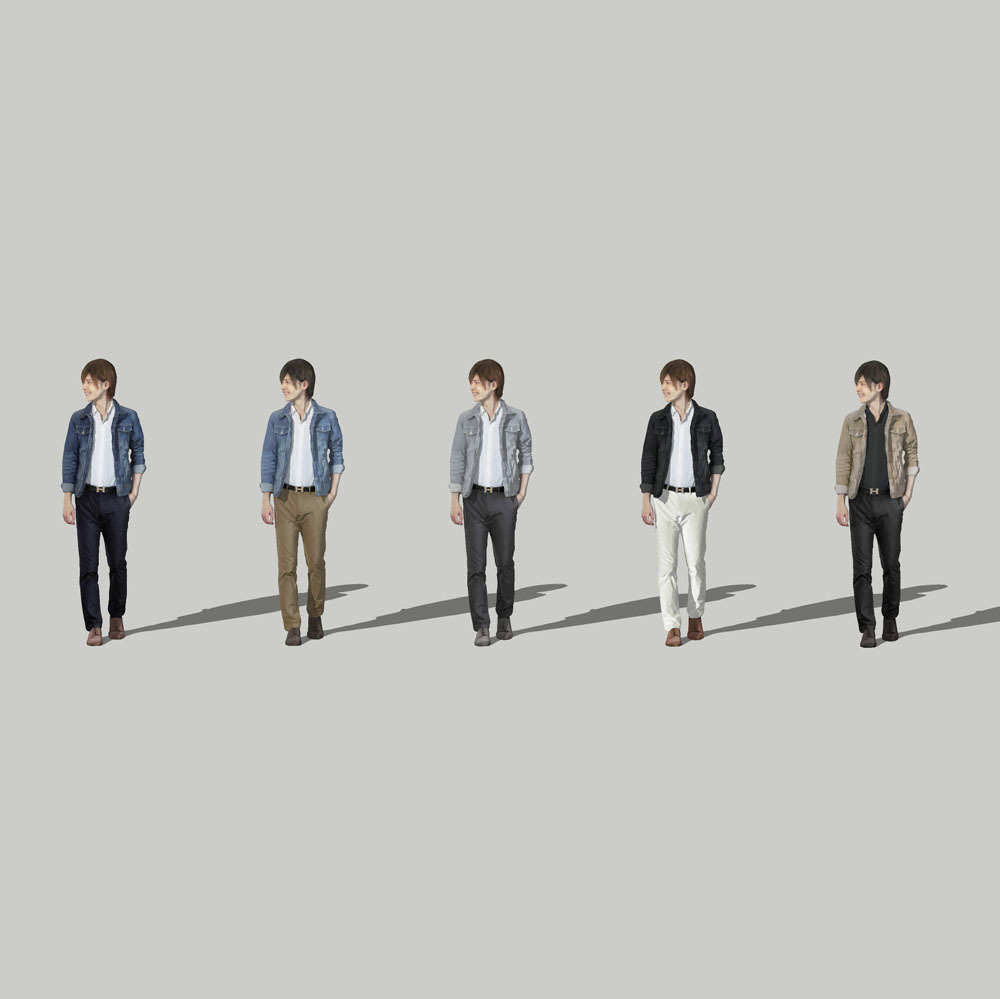 SketchUp素材 3D人物モデル ( Posed ) 087_Ren - 画像2