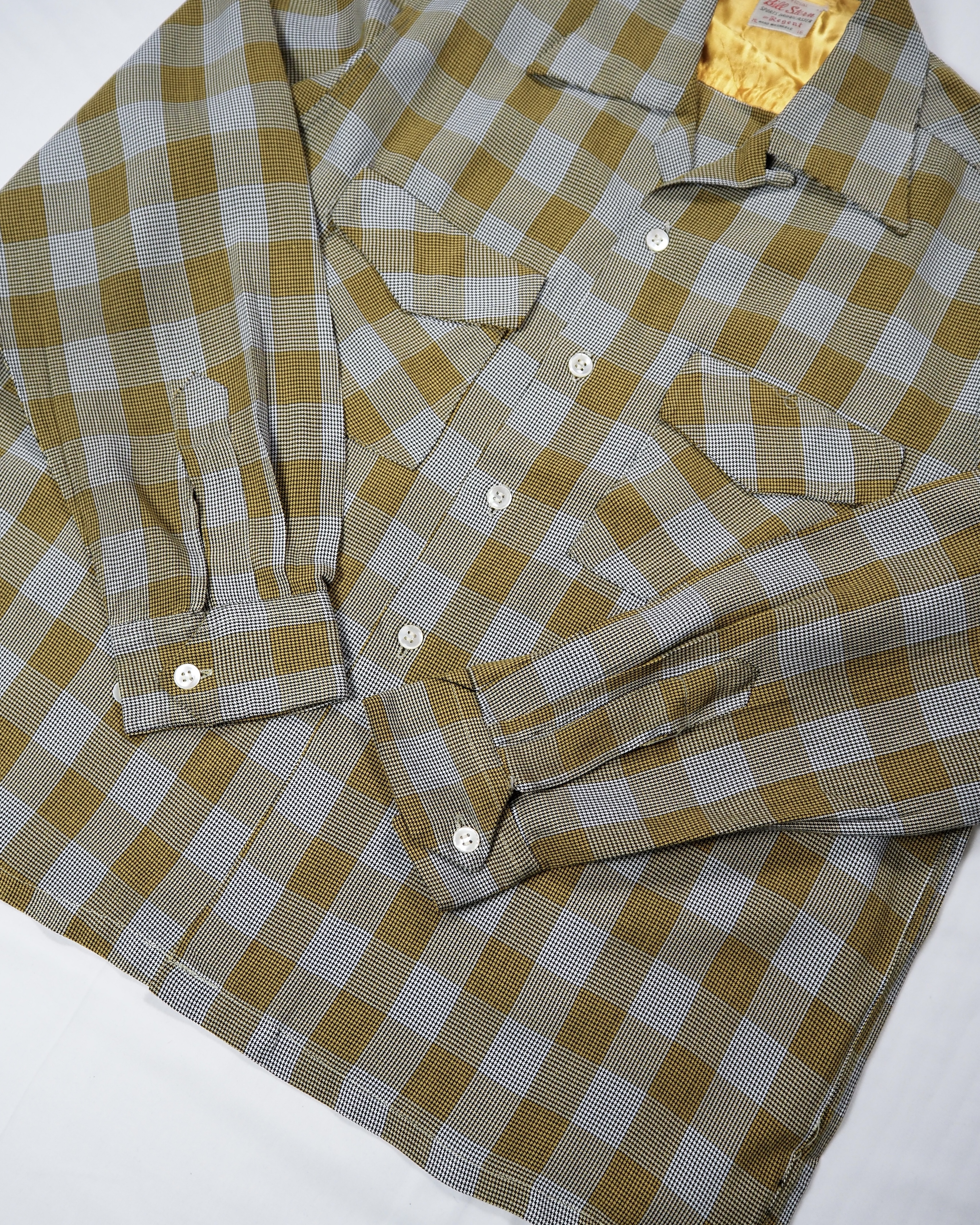 50’s Bill Stern レーヨンシャツ イエロー×ブラック の画像 9