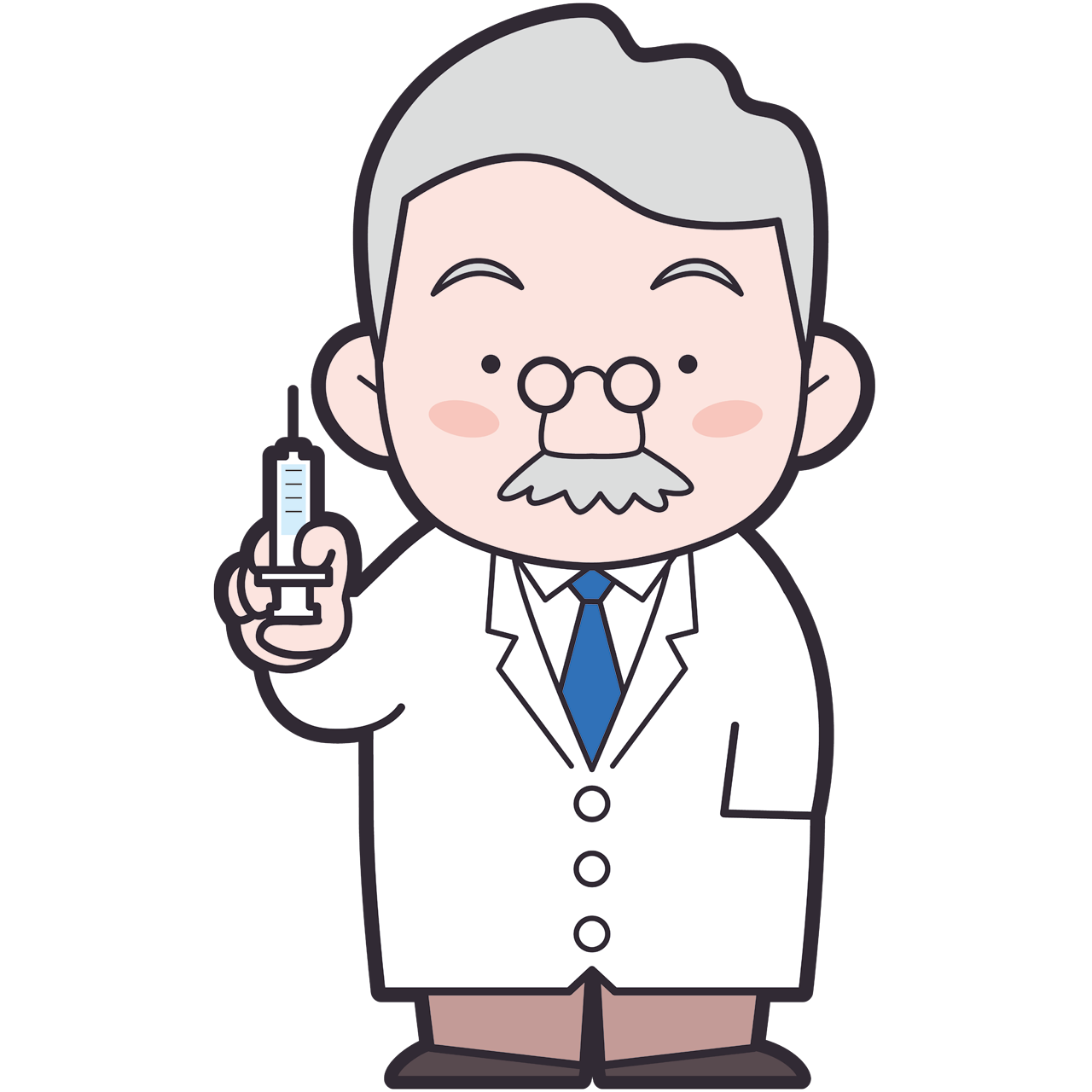 注射器を持つヒゲ博士 Sozaido