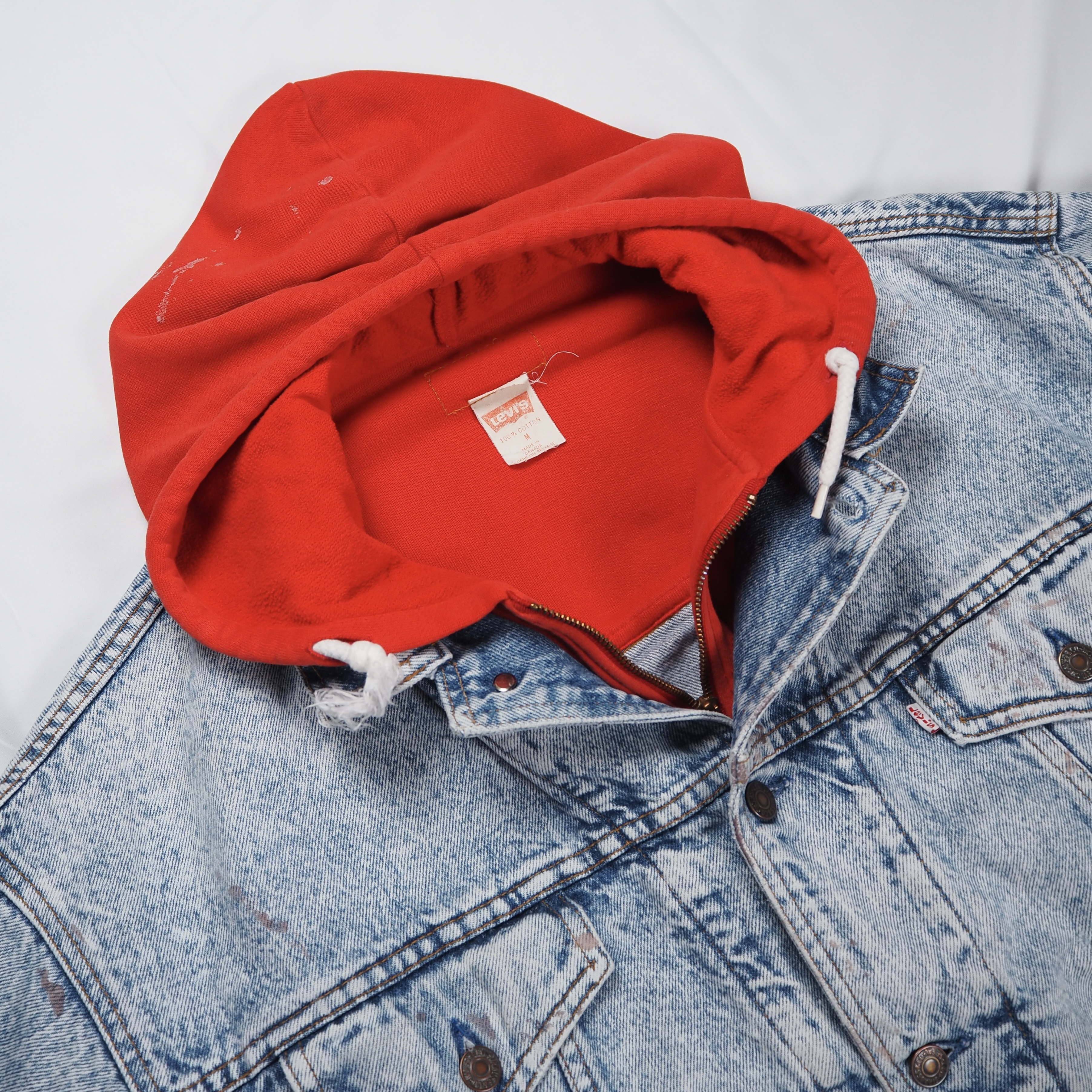 【珍リーバイス】80’s Levi’s Denim Hoodie Jacket の画像 6