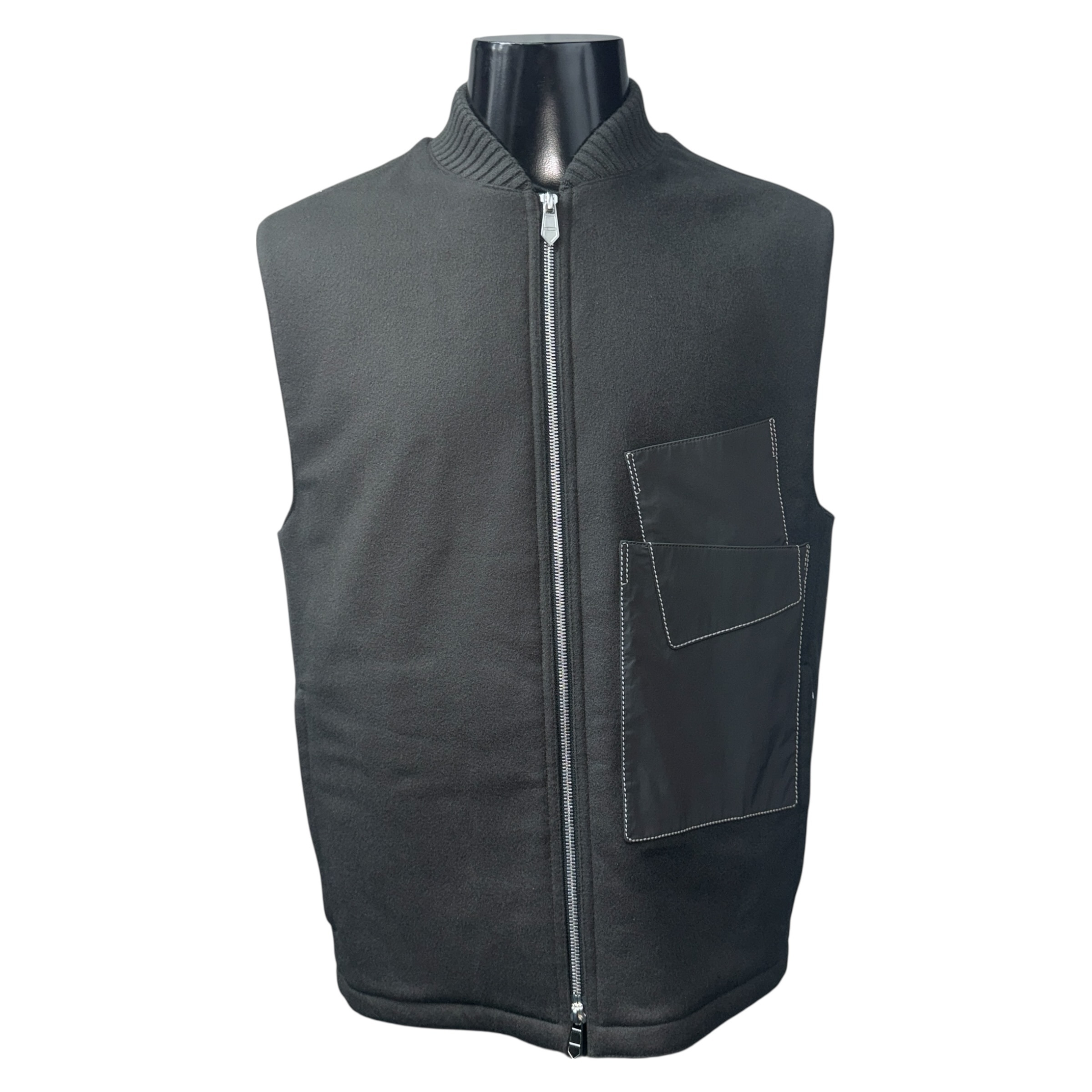 【HERMÈS】エルメス カシミヤ100% ボンバージップベスト（サイズ48）