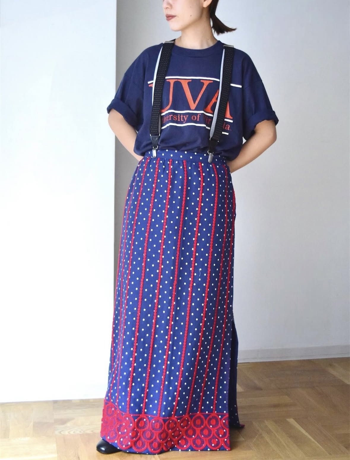 Dot pattern long skirt の画像 2