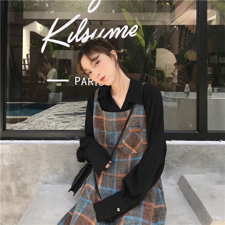 タータンチェック セットアップ ワンピース レトロ こなれ感 ガーリー 秋冬 ミニ丈 ブラウス ポロ襟 0031 Macaron タータンチェック セットアップ ワンピース レトロ こなれ感 ガーリー 秋冬 ミニ丈 ブラウス ポロ襟 0031 Macaron