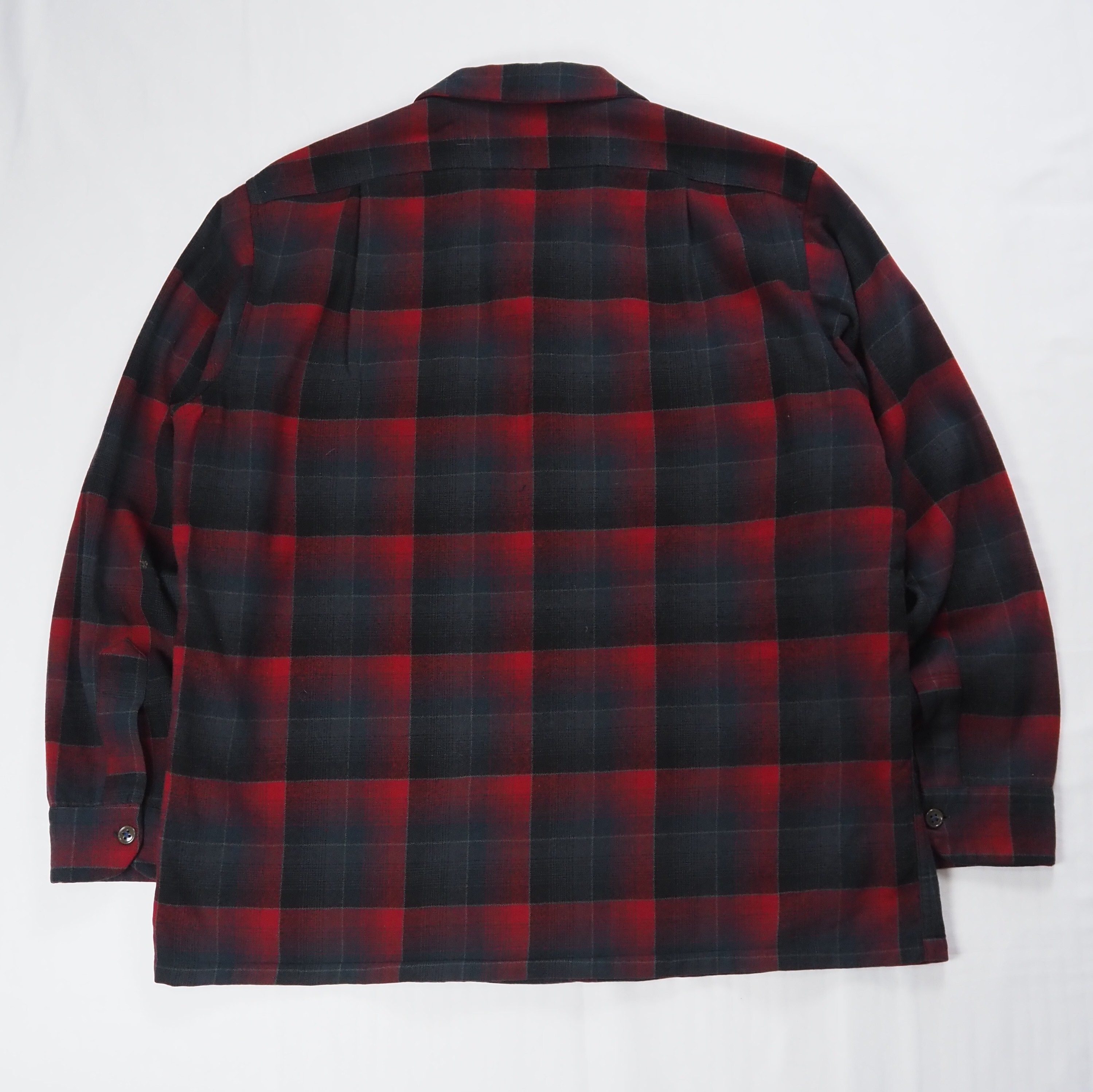 【9/23 20:00入荷】50's Pendleton ウールシャツ Lサイズ ブラック×レッド の画像 16
