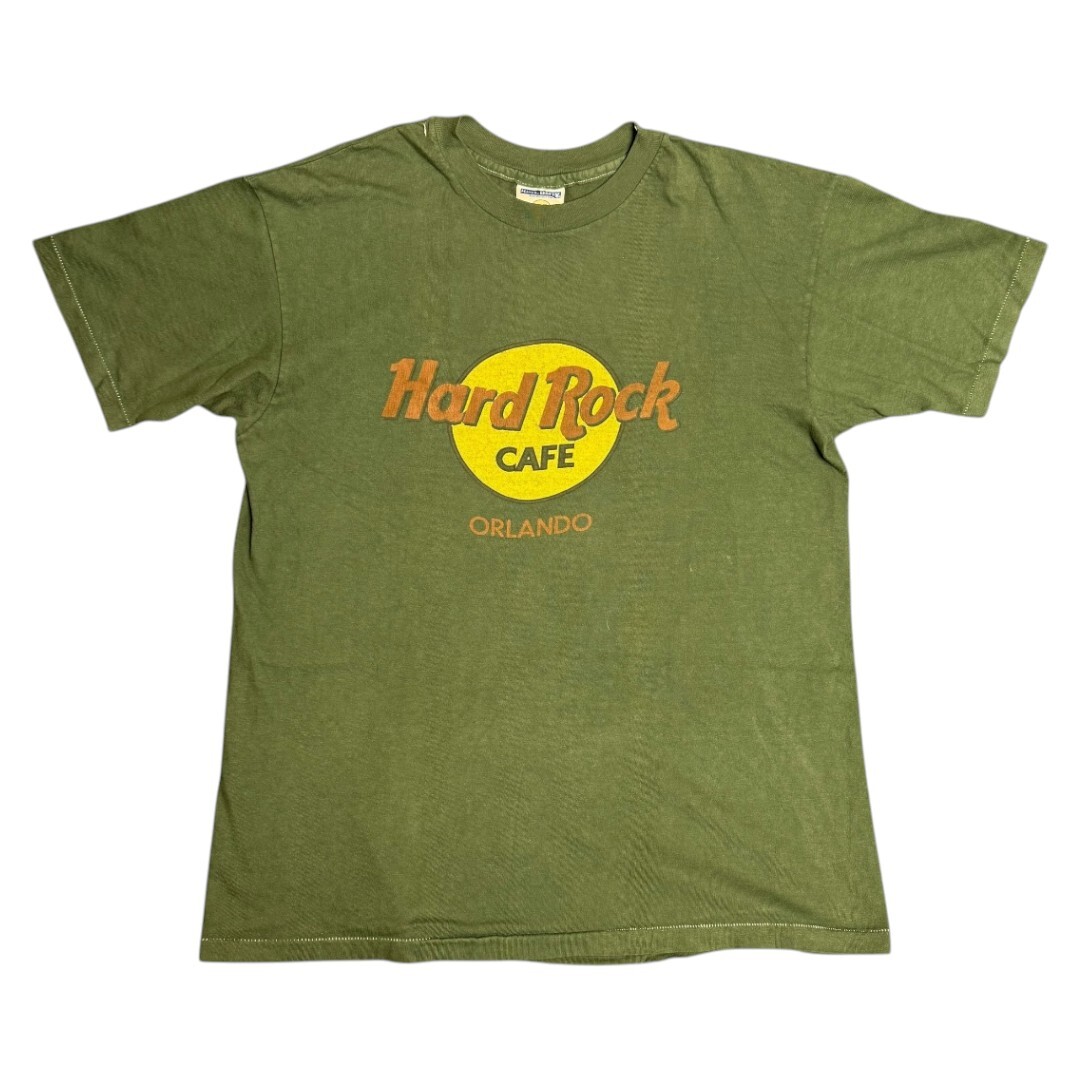【Hard Rock CAFE】ハードロックカフェ ORLANDO ヴィンテージTシャツ グリーン XL
