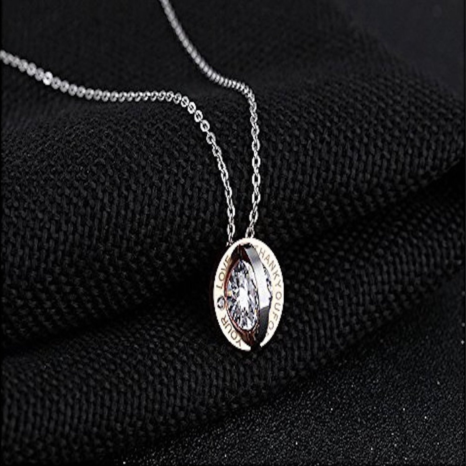 ペアアクセサリー工房 超大粒 12mm大 キュービック ジルコニア ペアネックレス カップル 人気 メンズ ブラック レディース ピンクゴールド サージカルステンレス チェーン ジュエリーボックス 付 ネックレス ペア 安い お揃いのネックレスやブレスレットなど