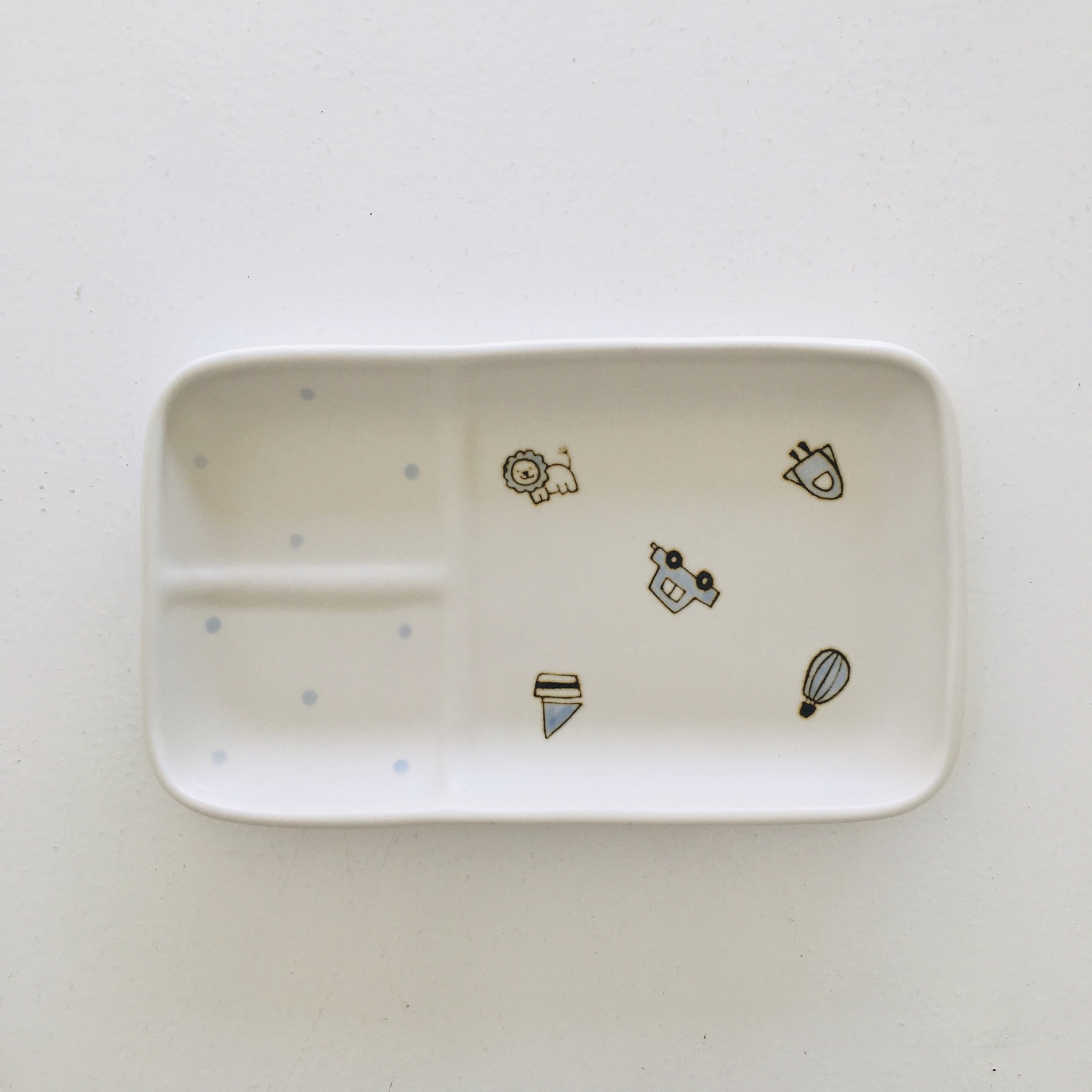 砥部焼 すこし屋 仕切りプレート 子供食器 歩音 あるね 砥部焼 すこし屋 仕切りプレート 子供食器 歩音 あるね