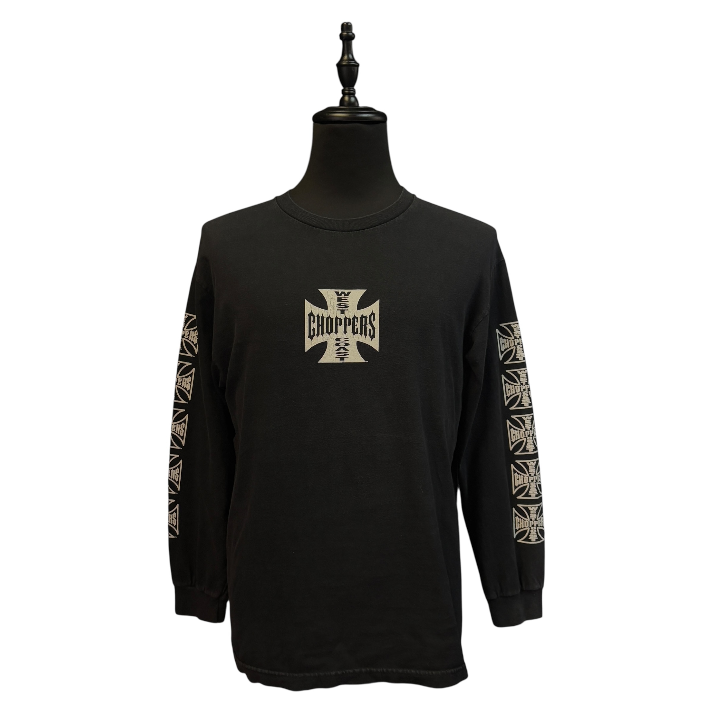 【WEST COAST CHOPPERS】ウエストコーストチョッパーズ 両袖ロゴロングTシャツ 黒 L