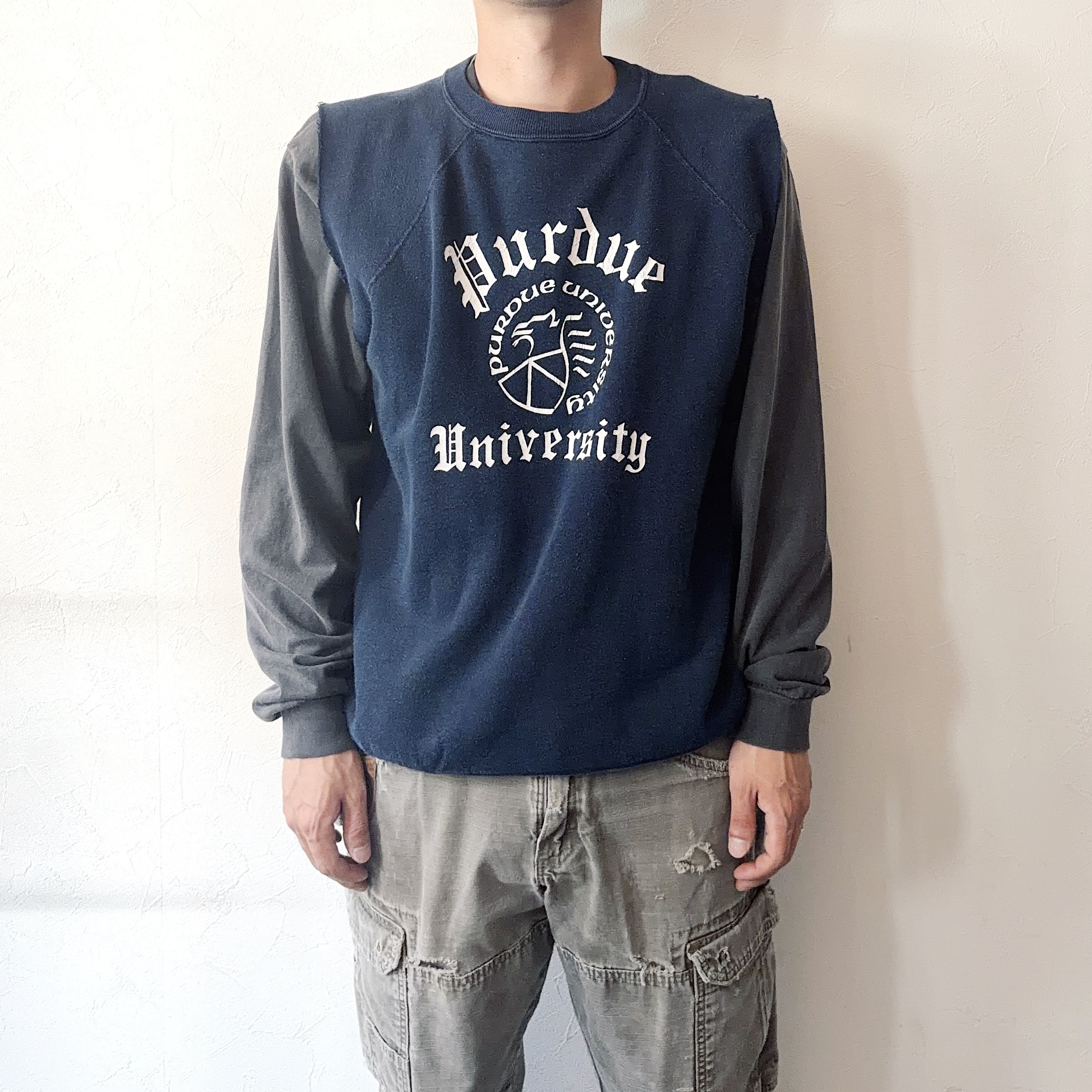 Vintage 70's "Purdue University" Cut Off Sweat の画像 3