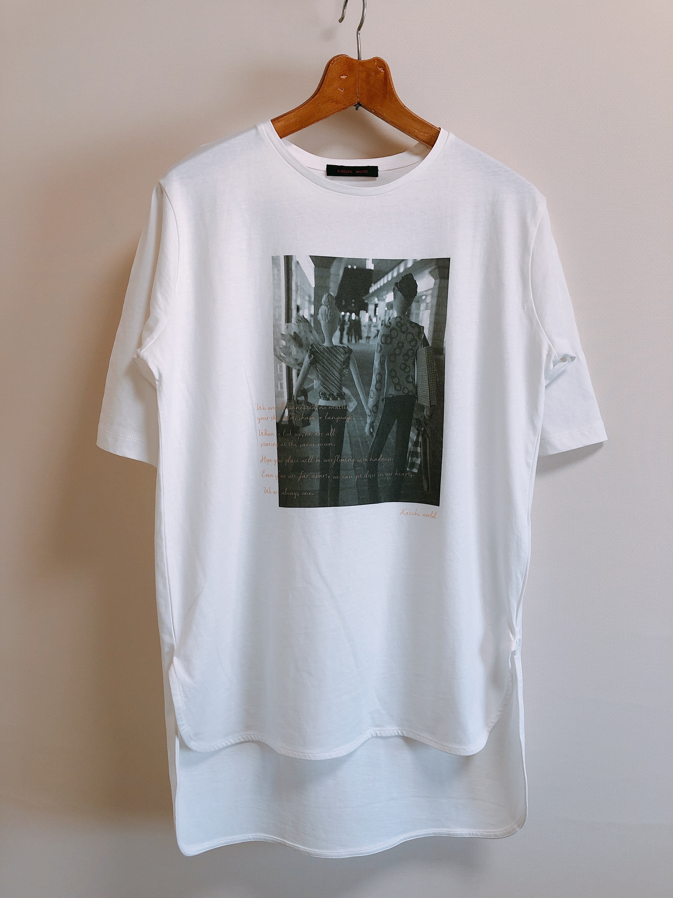 プリントtシャツ Couple メッセージロングtシャツ 数量限定 Kacchiworld 立体イラストレーター