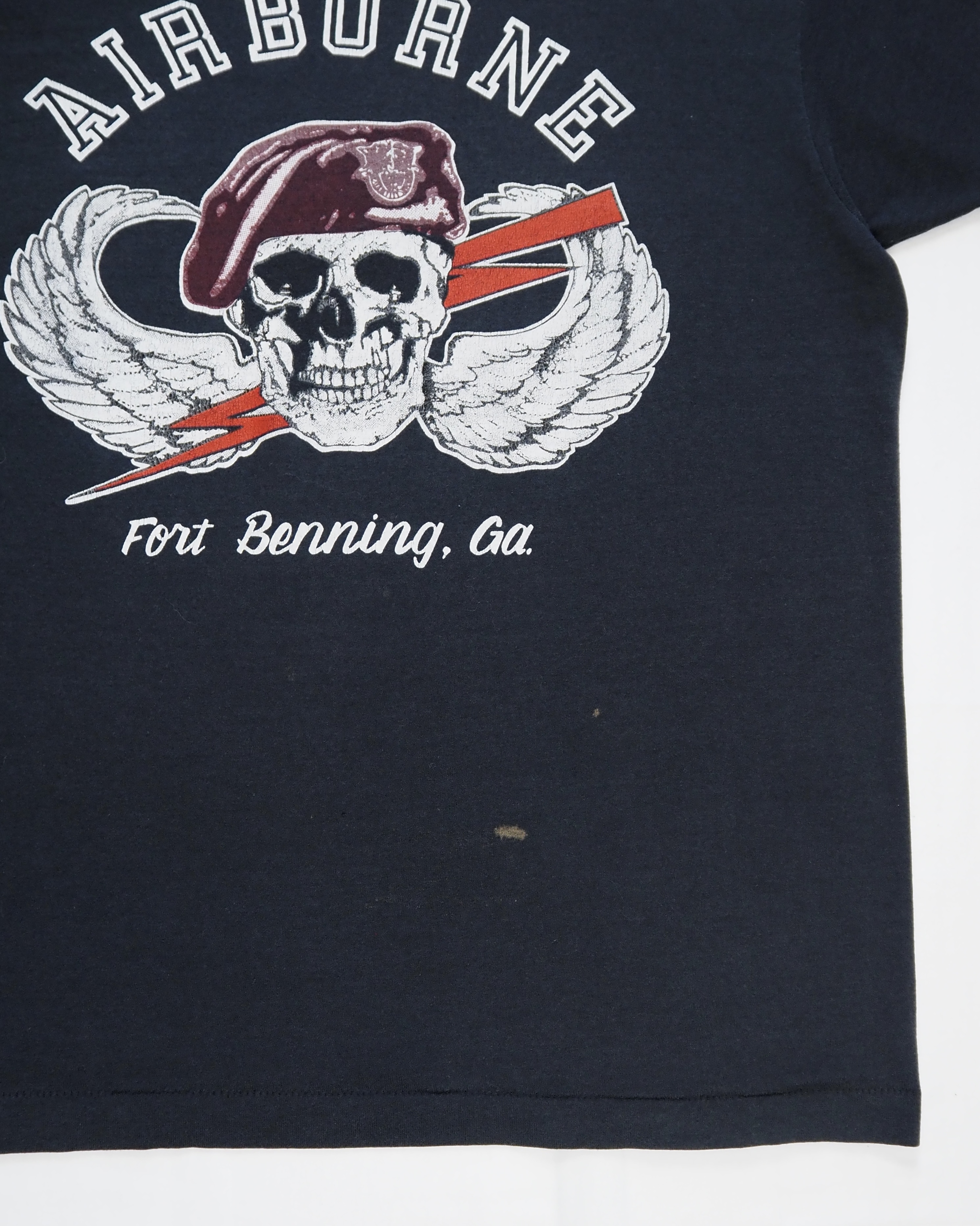 80’s Airborne Tシャツ スカル の画像 5