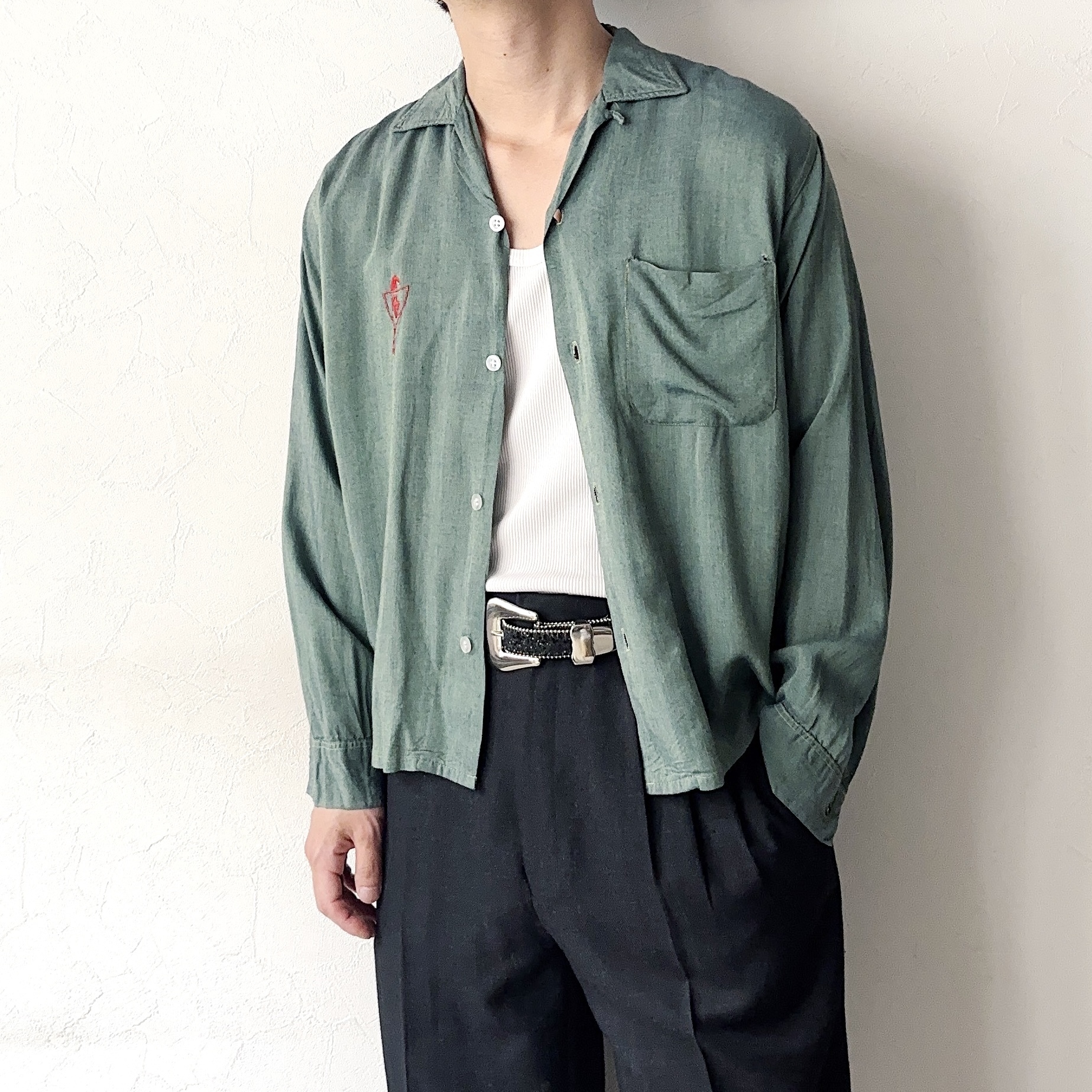 Vintage 60's【Somerset】Rayon Open Collar Shirt の画像 3