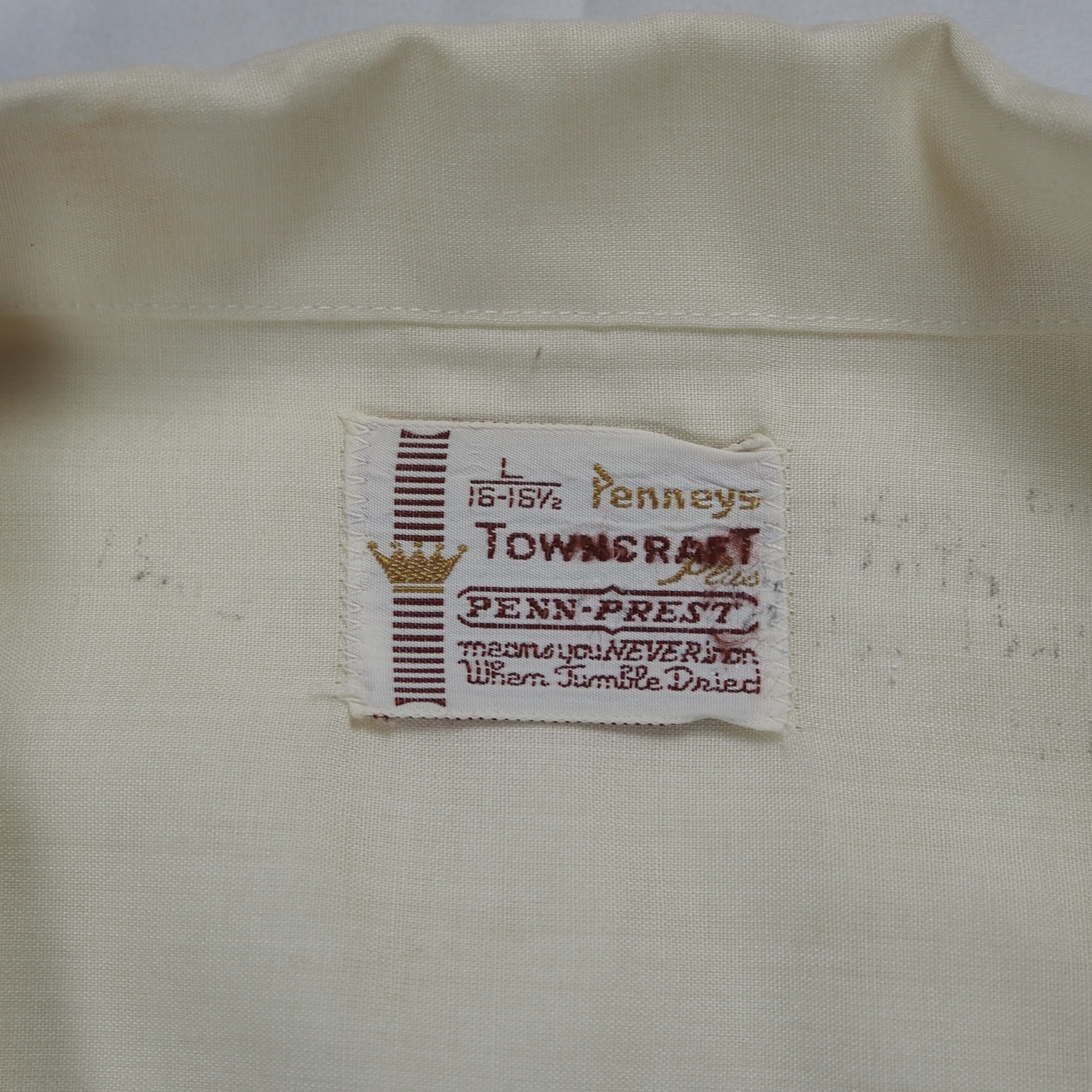 〜70’s Towncraft ポリコットンシャツ Lサイズ 開襟ボックス の画像 8