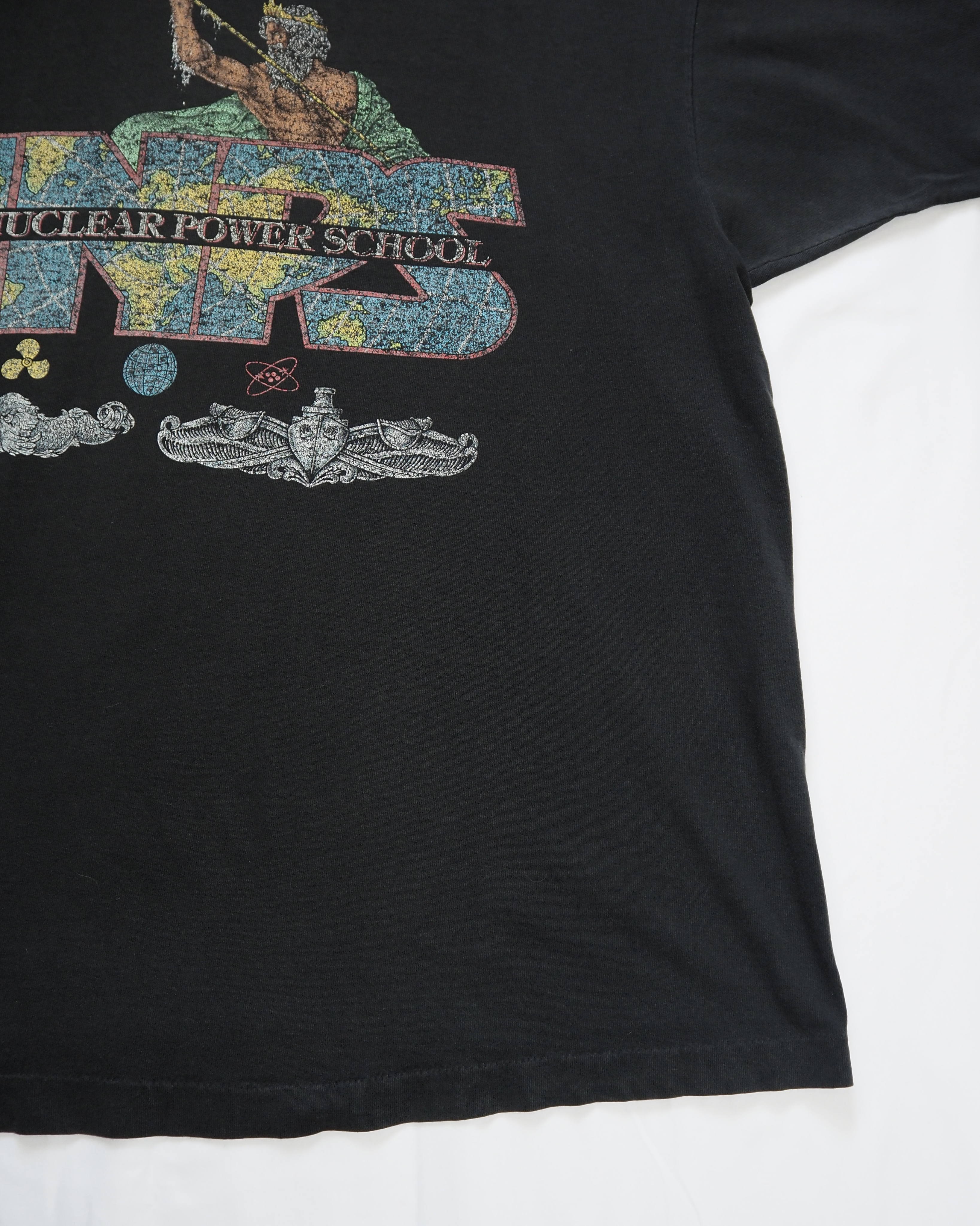 【5/6(水) 20:00入荷】90’s 原子力訓練学校Tシャツ ブラックフェード の画像 6