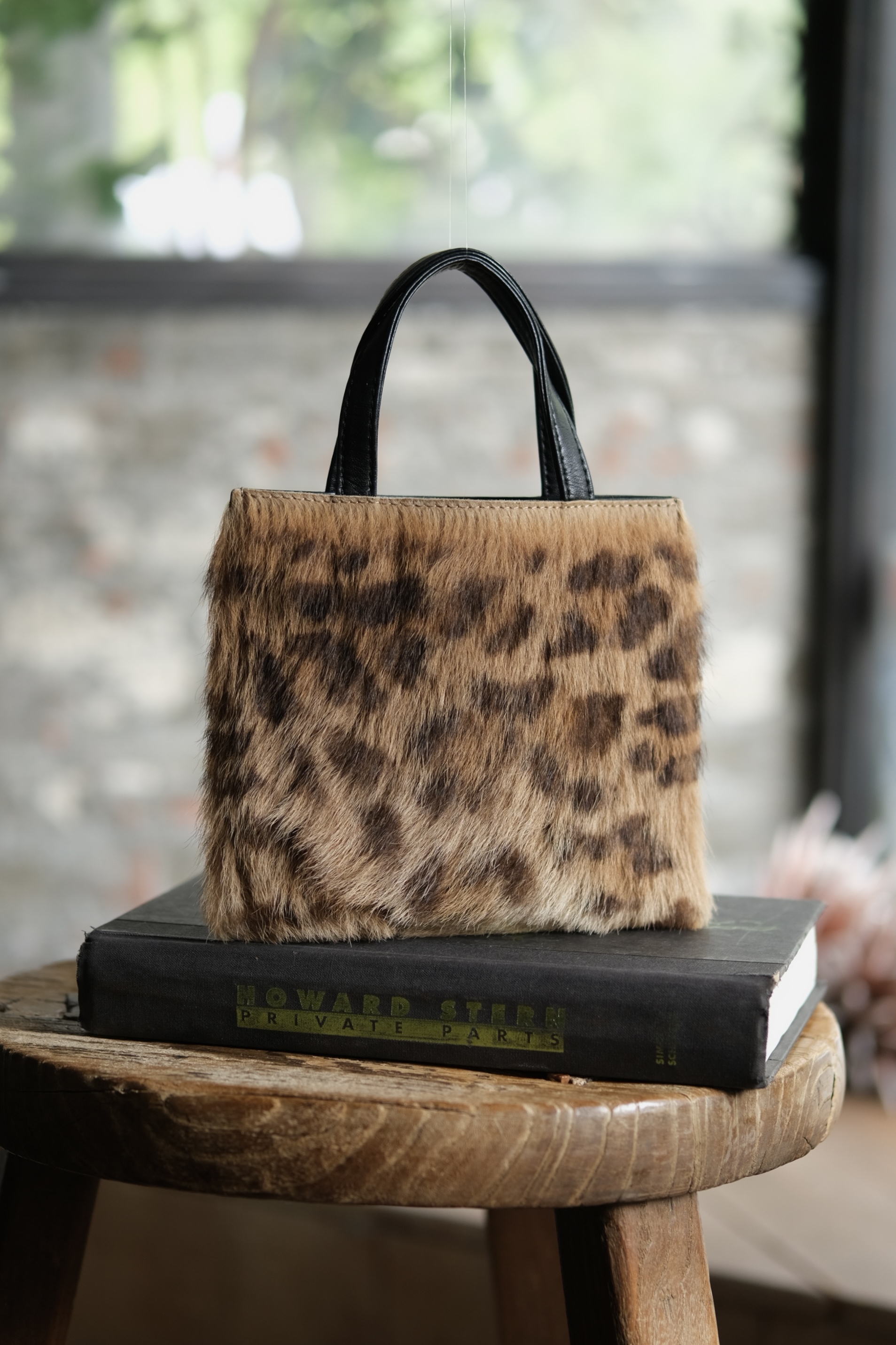 IORI/"LOEWE" 2face mini hand bag/leather × haircalf