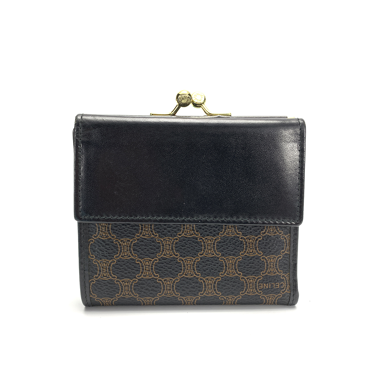 Celine セリーヌ マカダム ウォレット がま口 財布 ミニ財布 ブラック Vintage オールドセリーヌ H3yhue Vintageshop Solo