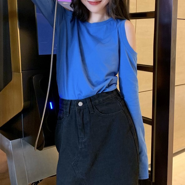 肩出し 肩開き 肩出し オフショルダー オフショル シンプル シャツ ブラウス かわいい Popsite3 レディース メンズ かわいい 可愛い かっこいい 運動 ダイエット アパレル 服 アクセサリーなど