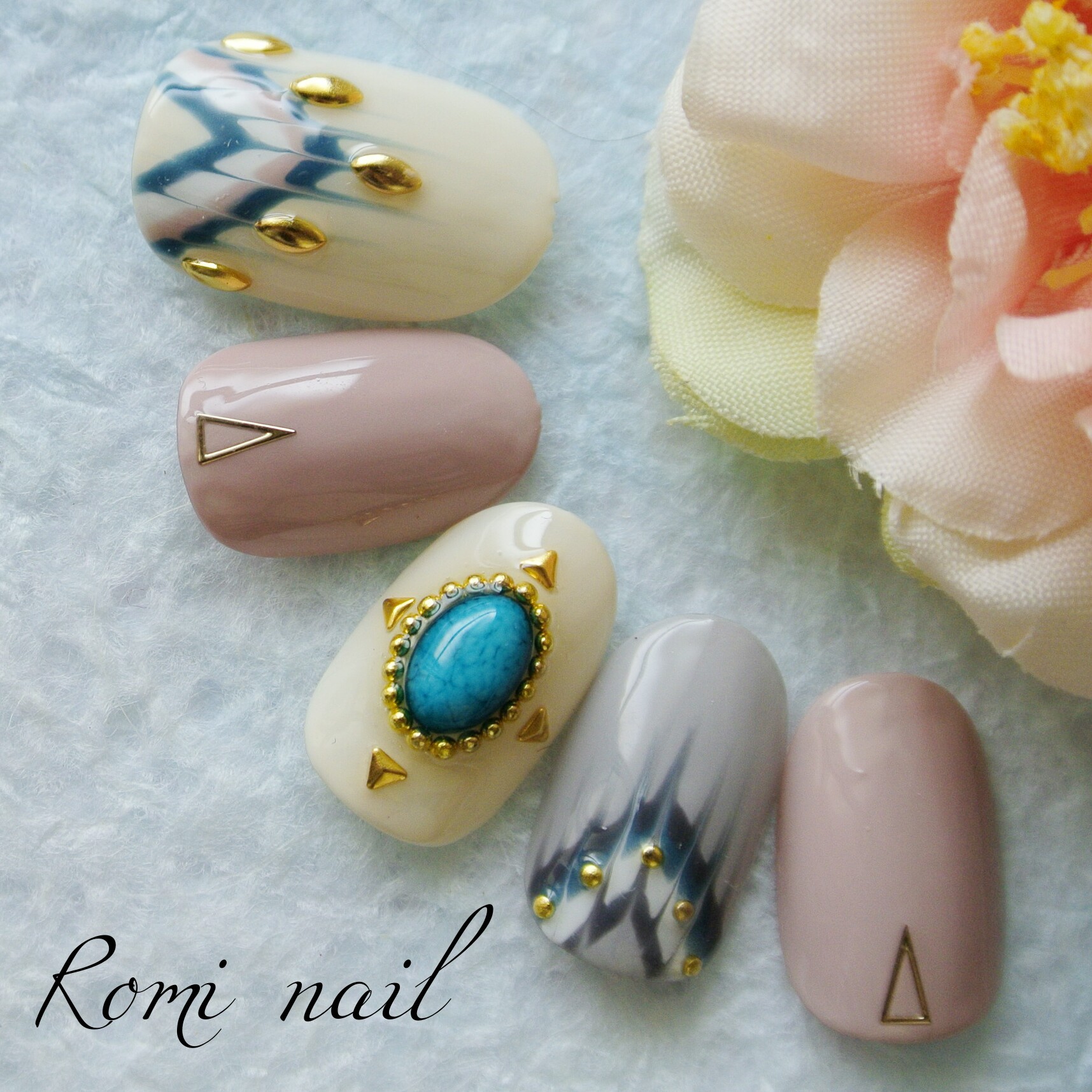 ターコイズ フリンジネイル Romi Shop