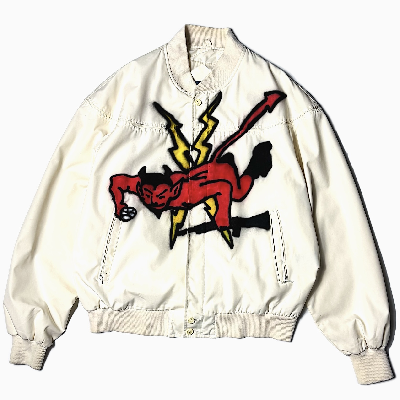 Vintage 80～90's【Par Four】"Red Devil" Airbrush Derby Jacket