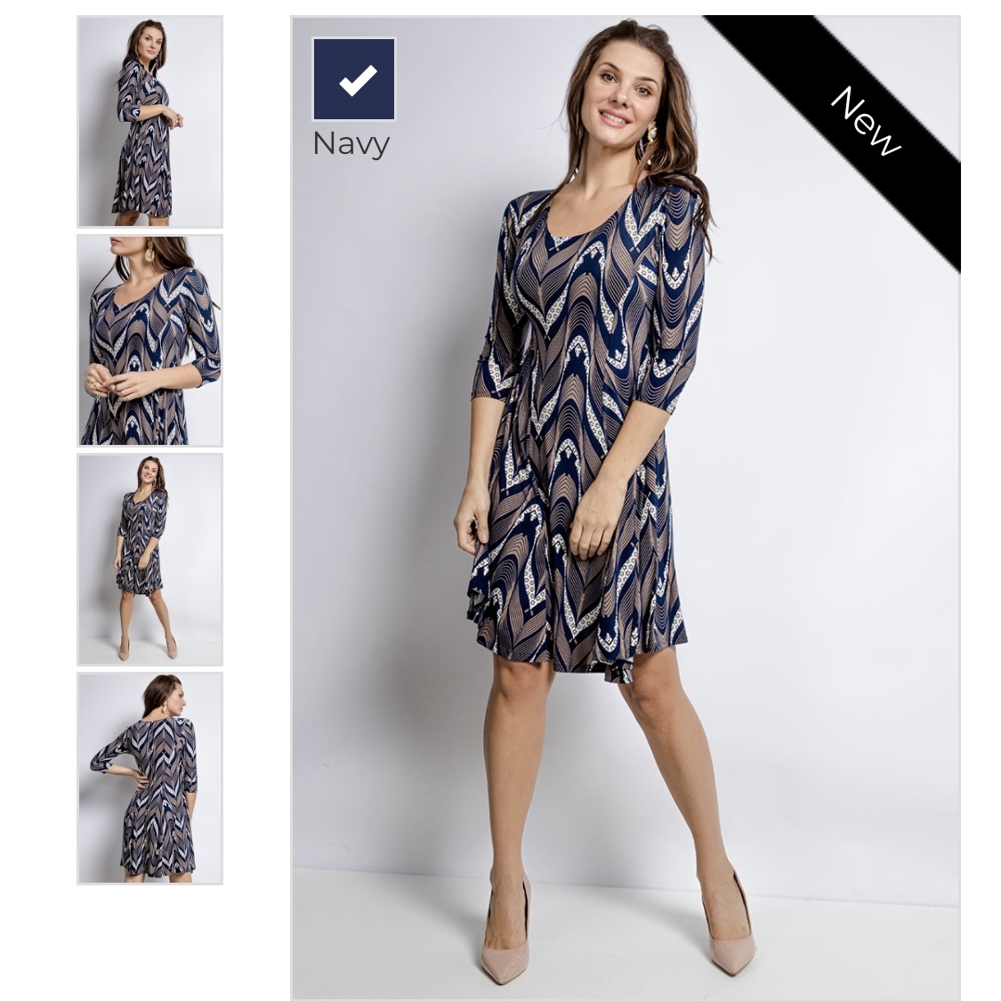 Joy S No 101 フランス製 パリ 7分袖 ジャージーワンピース 21年 新作 Mcb Apparel