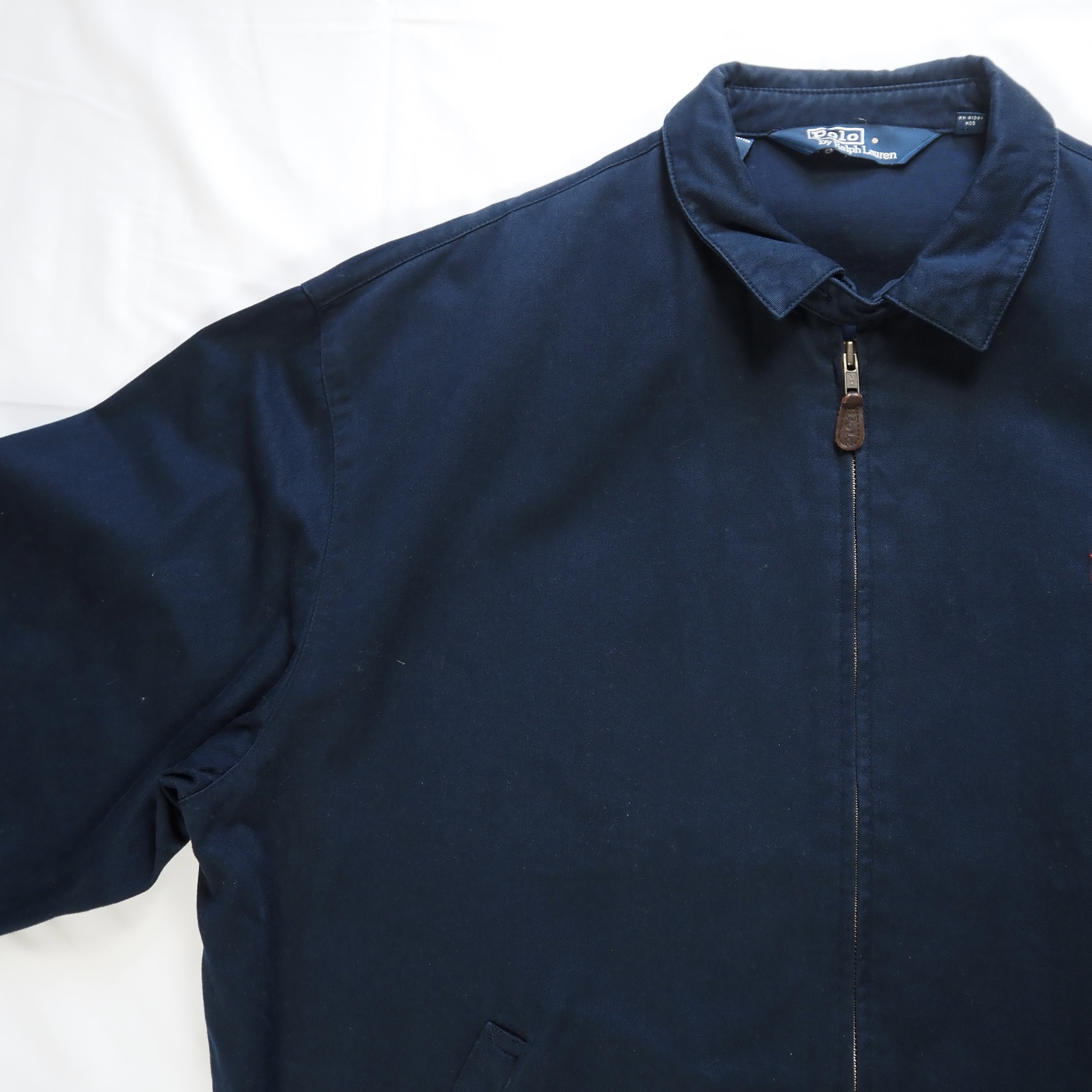 90’s Ralph Lauren コットンスイングトップジャケット ネイビー XL の画像 8