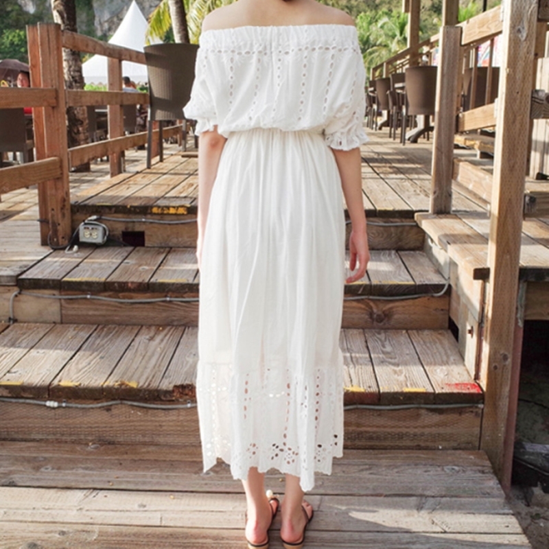 オフショルダーロングワンピース W0618 Resort Style Shop Puiny