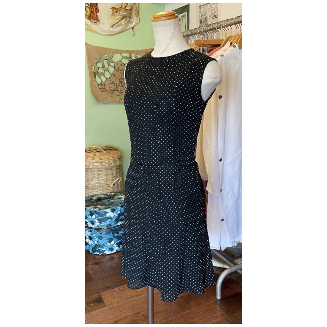 ワンピース ミニ ドット モノトーン ヴィンテージ Kira Closet Vintage ワンピース ミニ ドット モノトーン ヴィンテージ Kira Closet Vintage