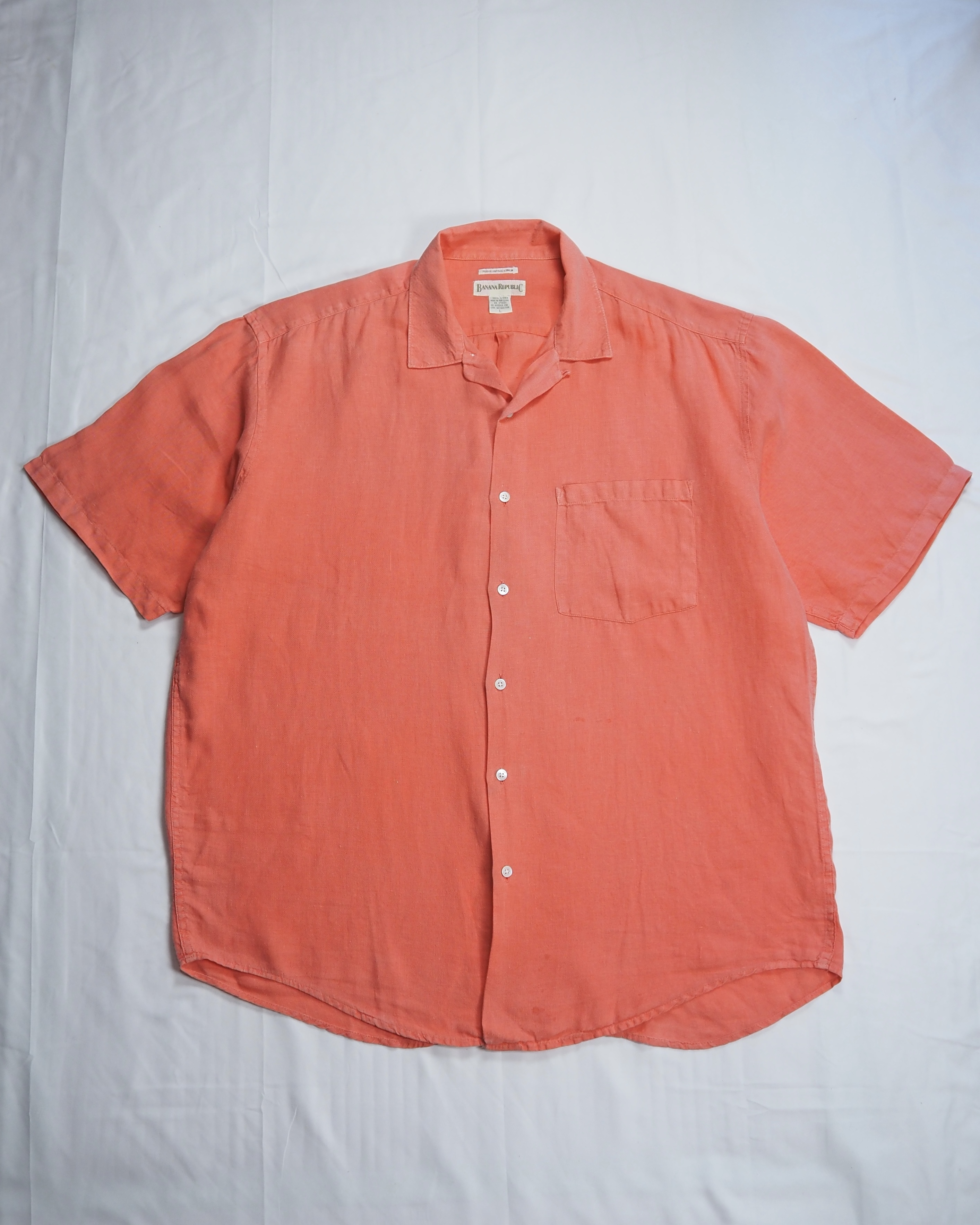 90’s Banana Republic シルクシャツ ピンク XL