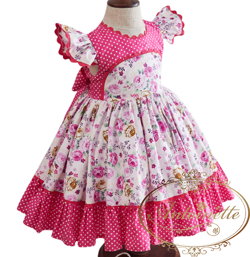 ピンク 花柄 ロリータ 赤ちゃん 女の子 フリル 水玉 ワンピース ドレス Girl Baby One Piece Vintage Princess Dress Antoinette