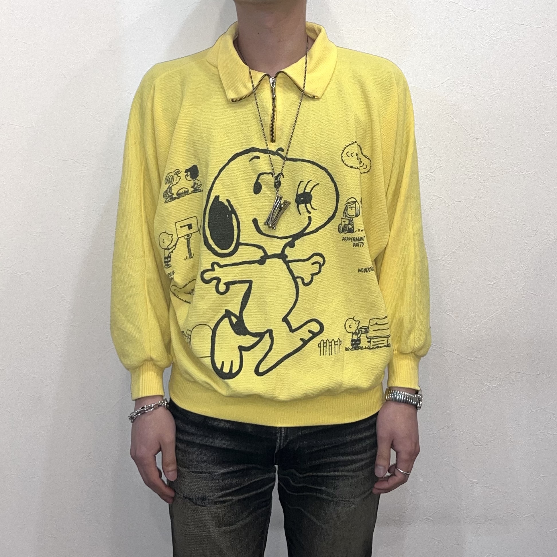 Vintage 70〜80's "SNOOPY" Half Zip Sweat の画像 3