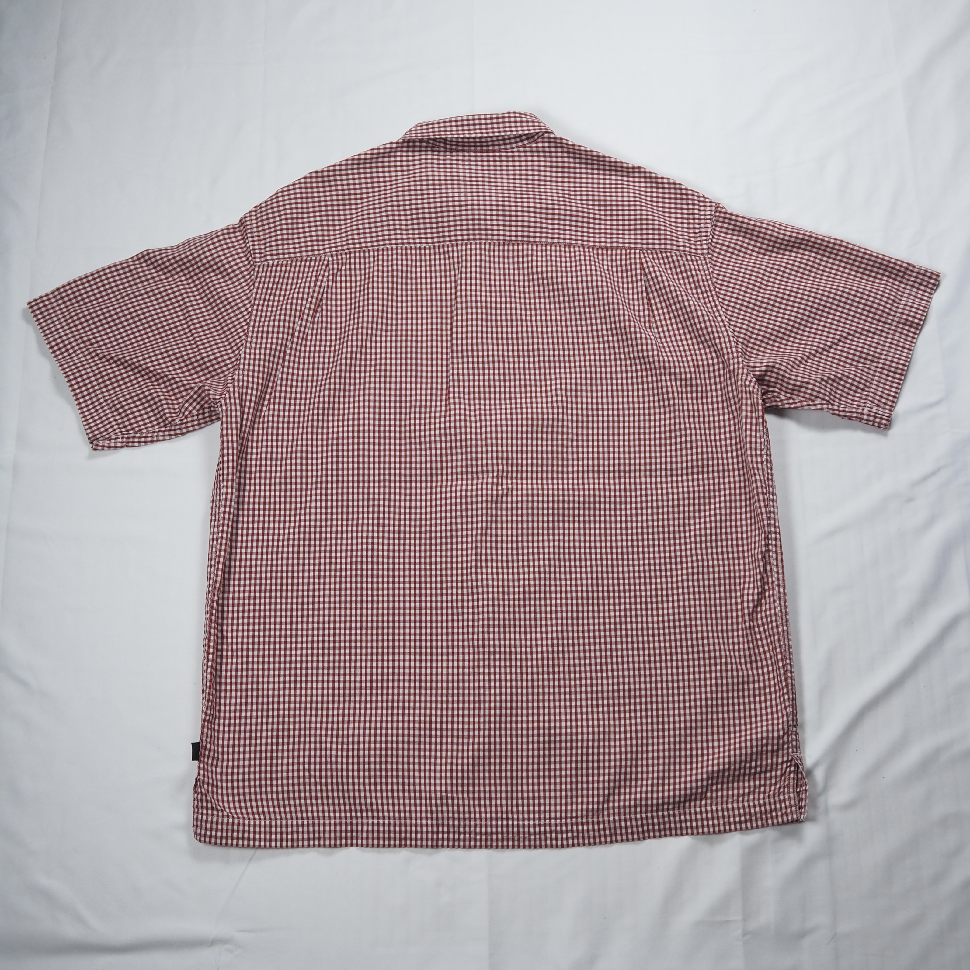 90’s Dockers 半袖コットンシャツ ギンガムチェック Mサイズ レッド の画像 13